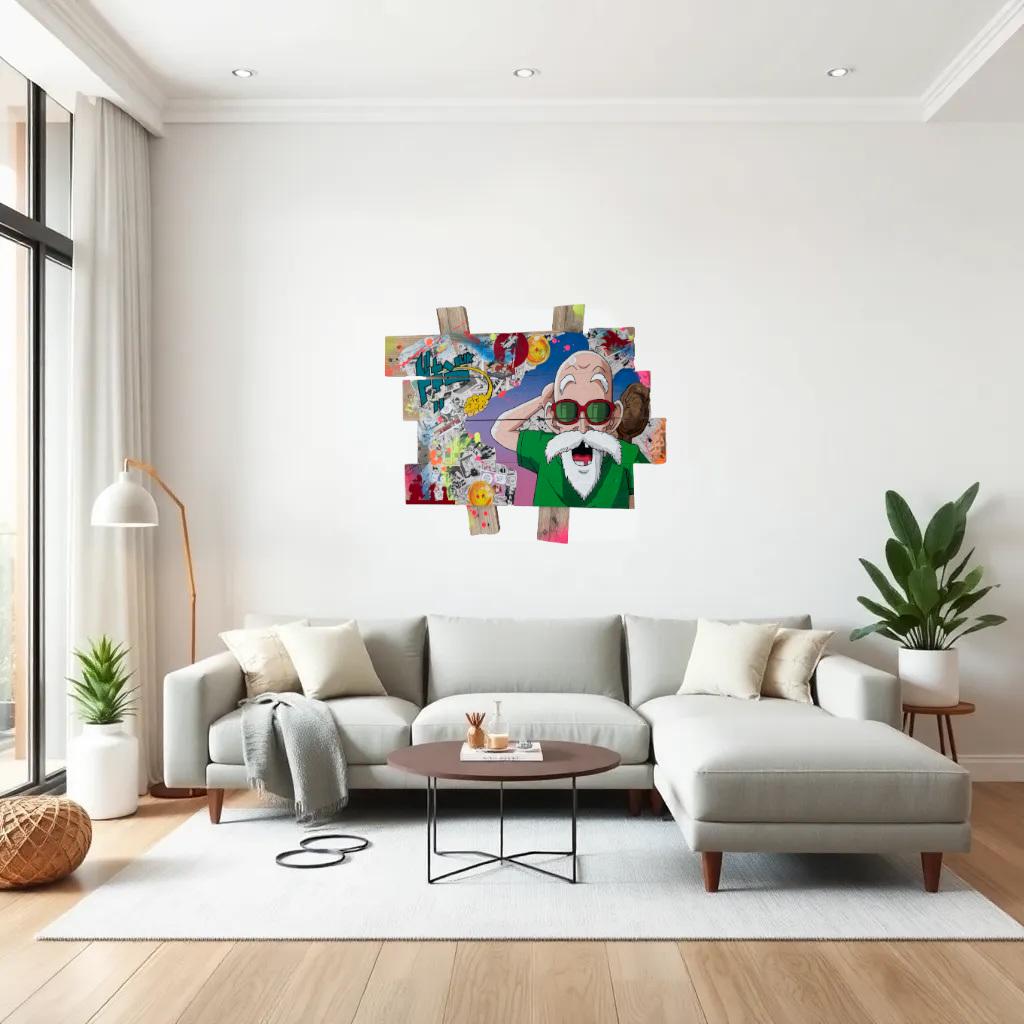 Tableau pop art tortue génial DBZ