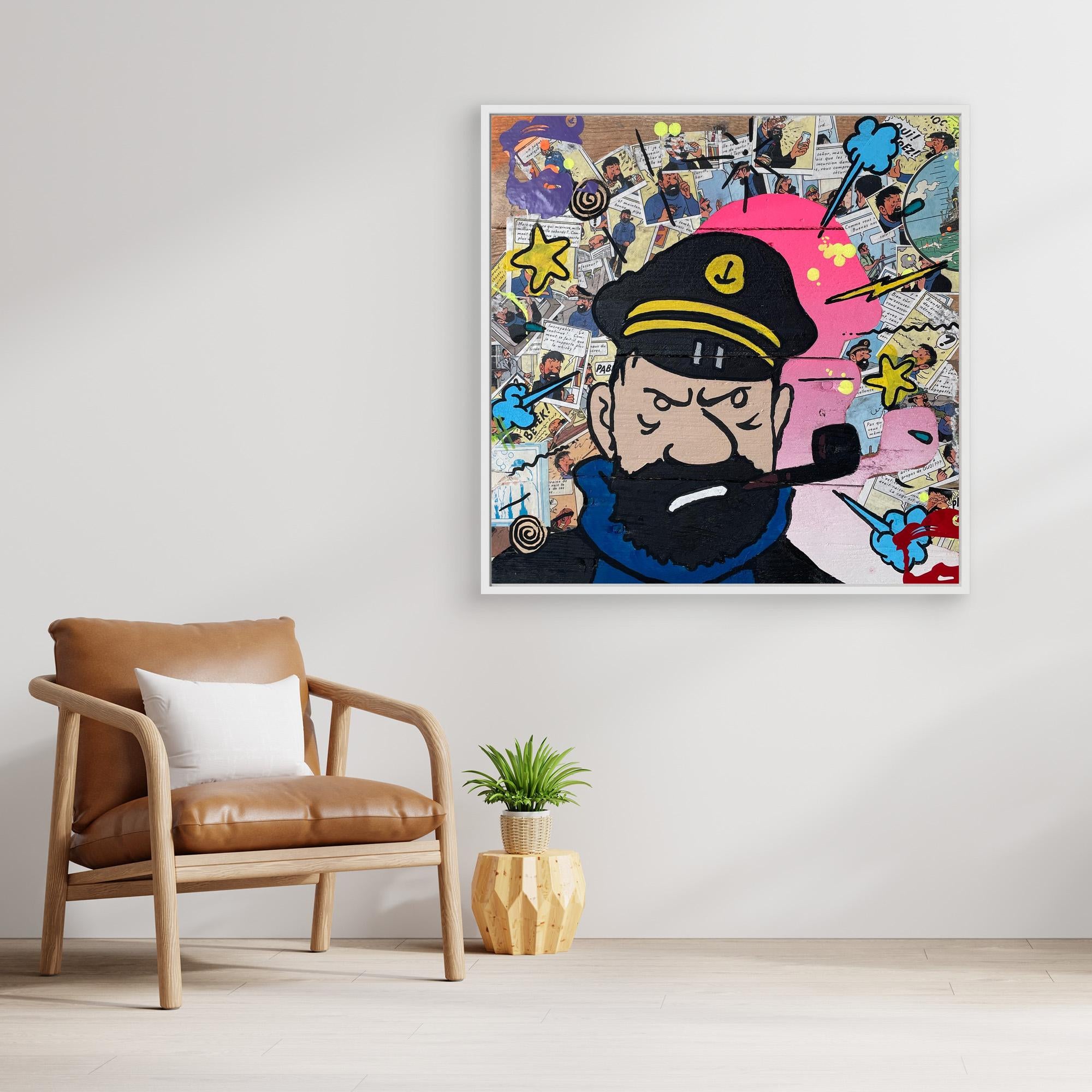 Capitaine face reproduction officielle sur toile