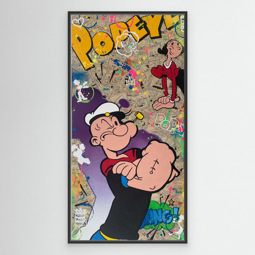 Popeye et Olive Pop Art - Impression sur toile, œuvre originale de Vincent Streiff