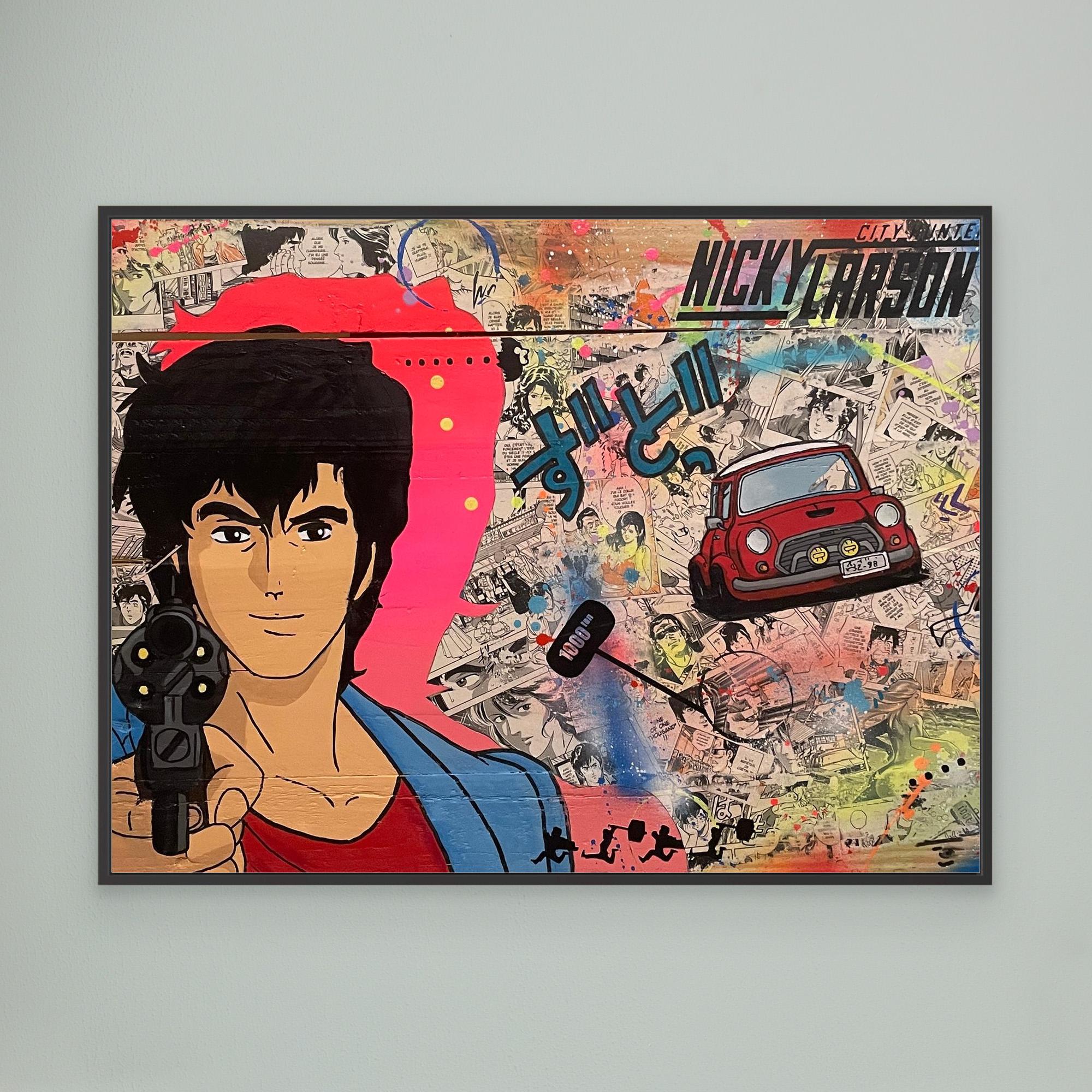 Nicky Larson reproduction officielle sur toile de l'œuvre de Vincent STREIFF