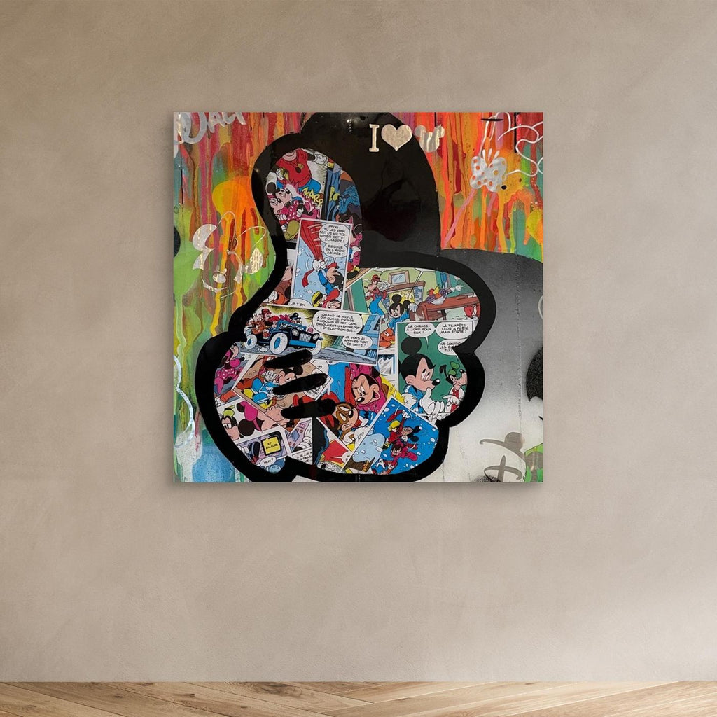Main de Mickey - impression sur toile de l'œuvre originale de Vincent STREIFF