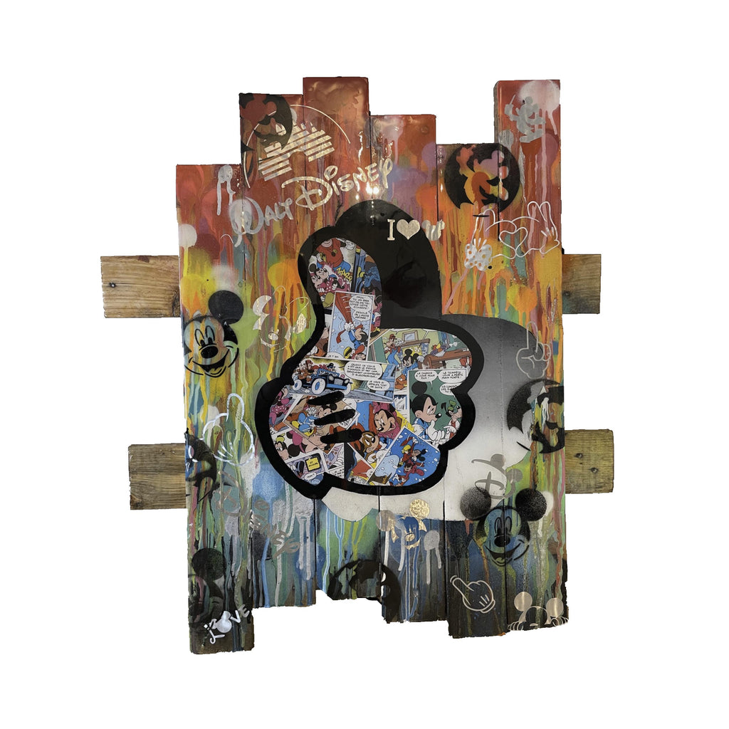 Tableau Pop ART gant de mickey