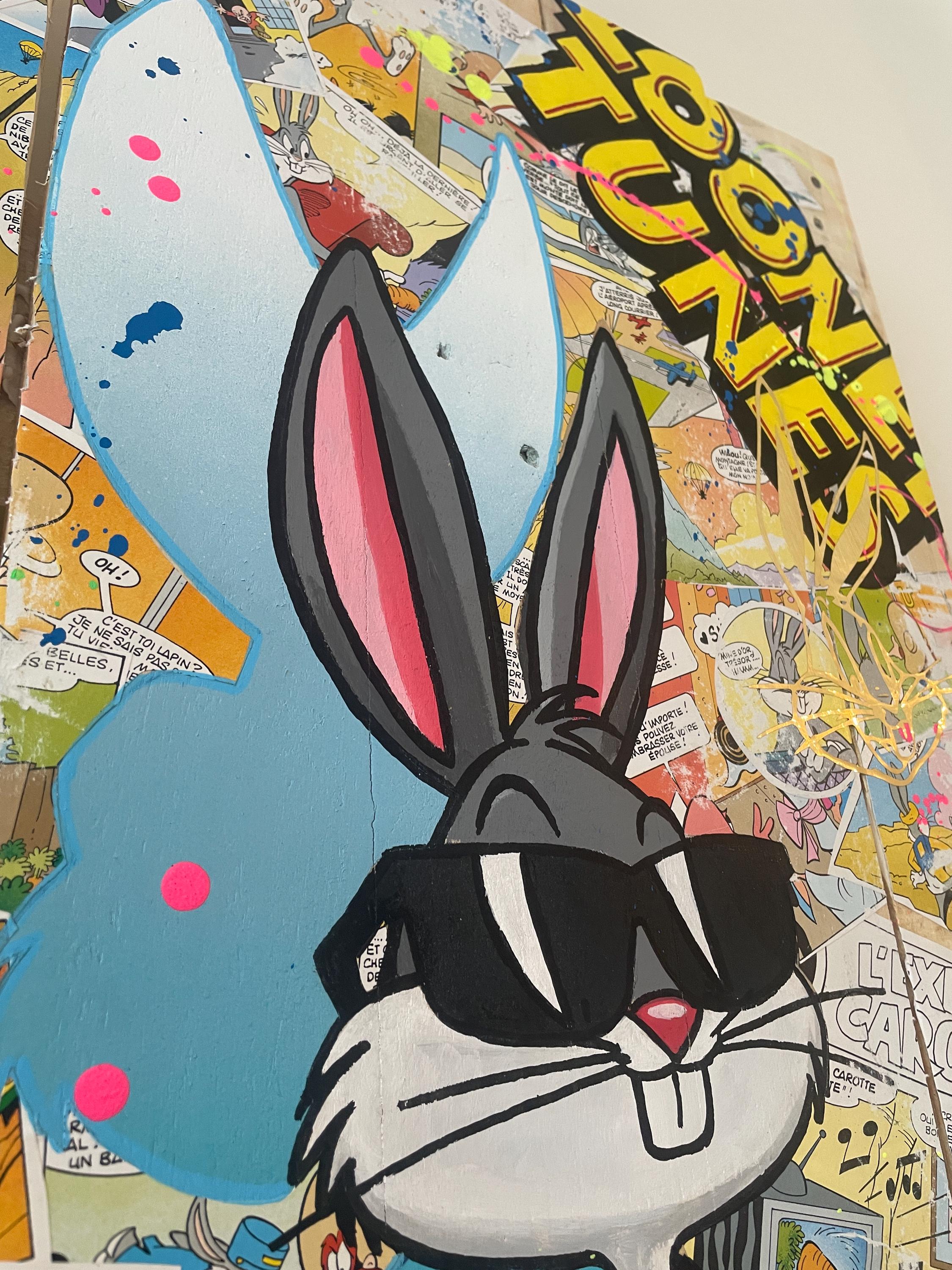 Tableau Pop Art Bugs Bunny City