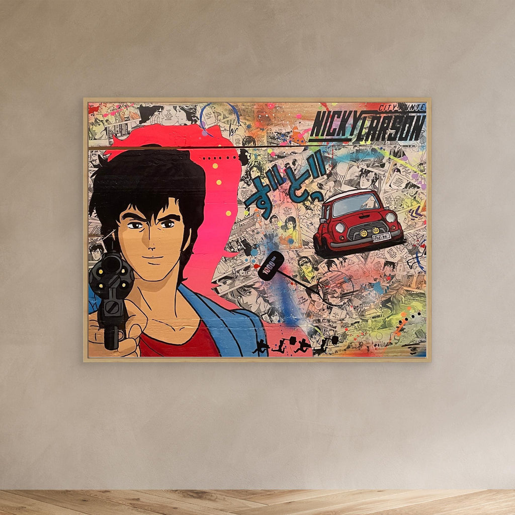 Nicky Larson reproduction officielle sur toile de l'œuvre de Vincent STREIFF