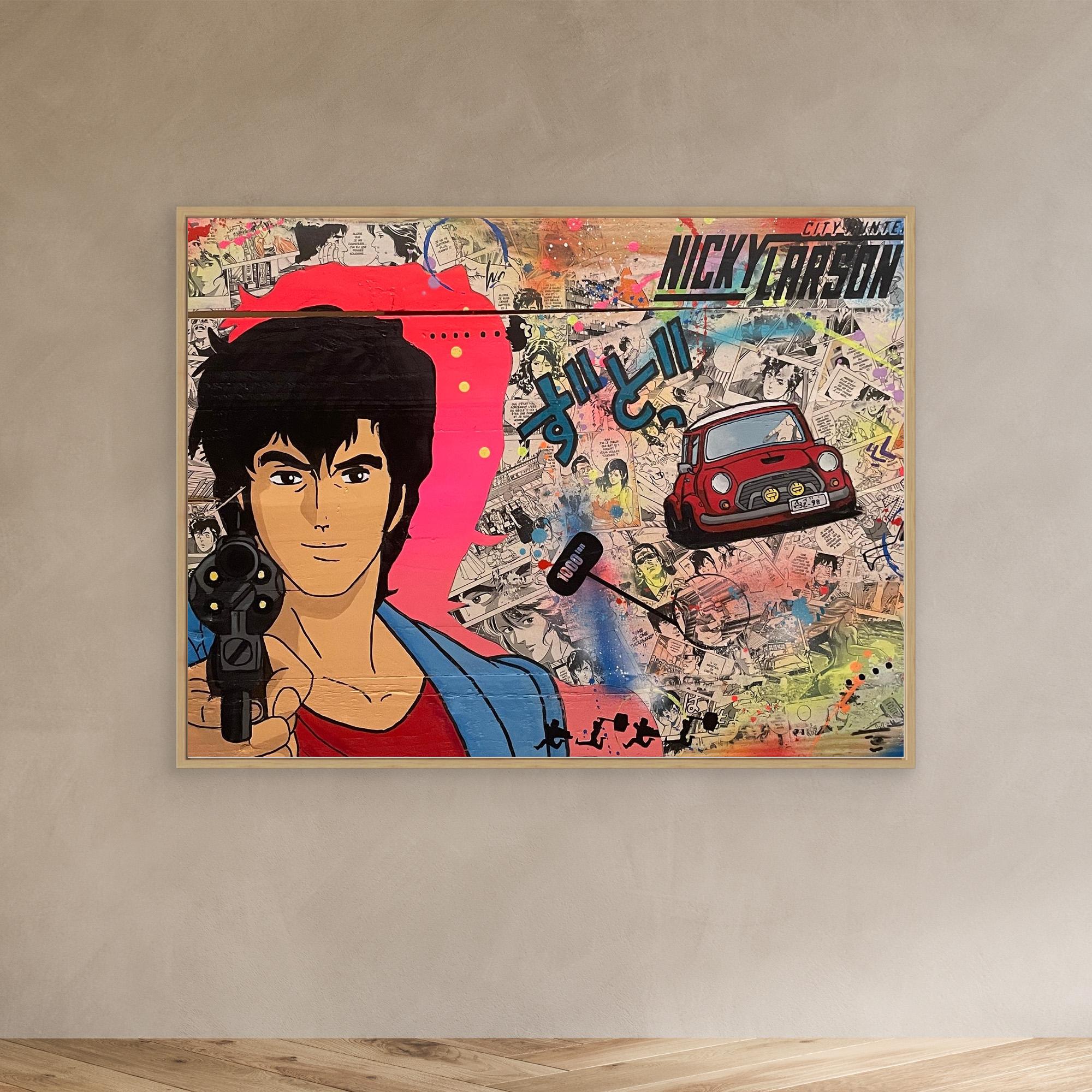 Nicky Larson reproduction officielle sur toile de l'œuvre de Vincent STREIFF