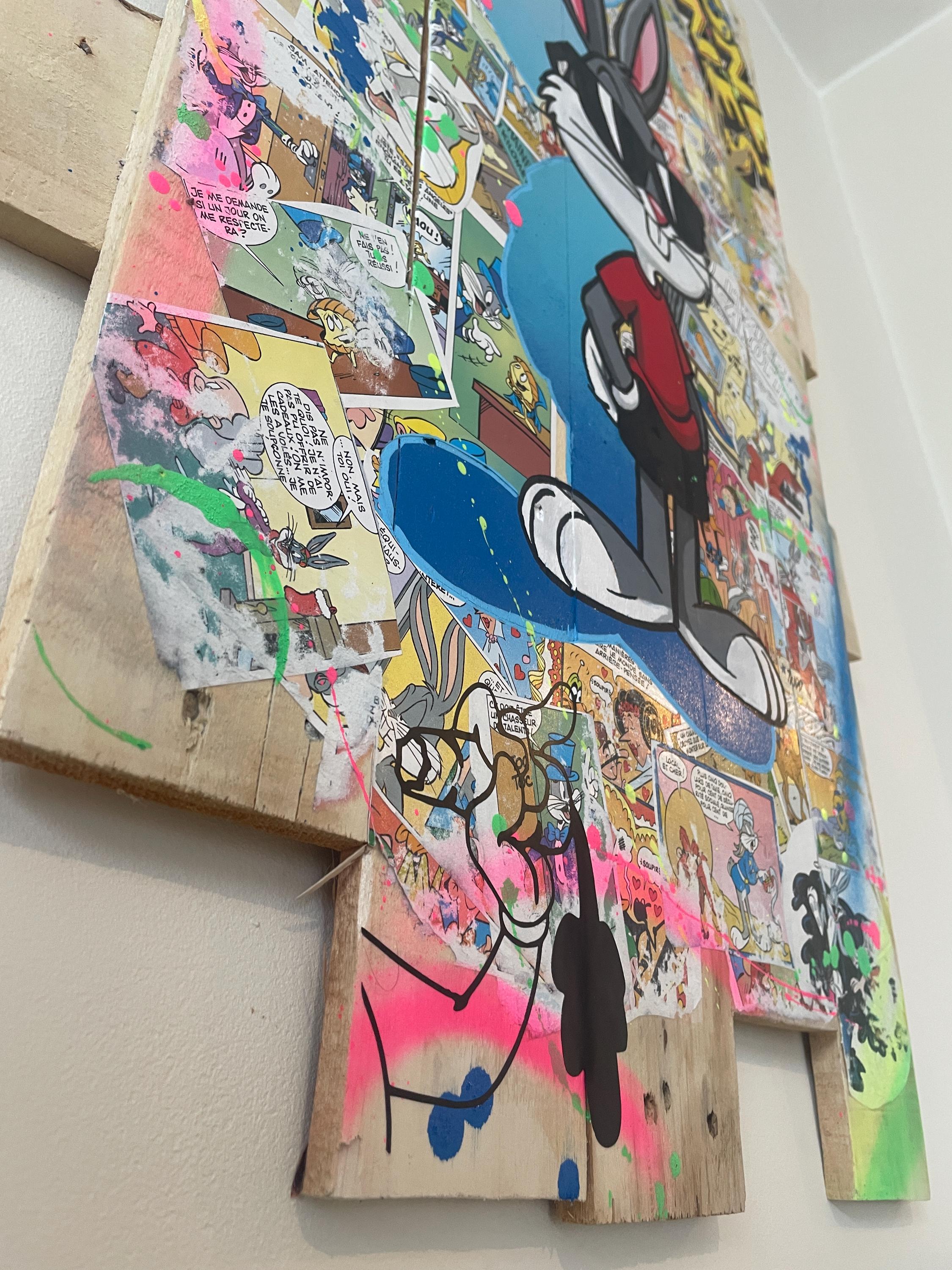 Tableau Pop Art Bugs Bunny City