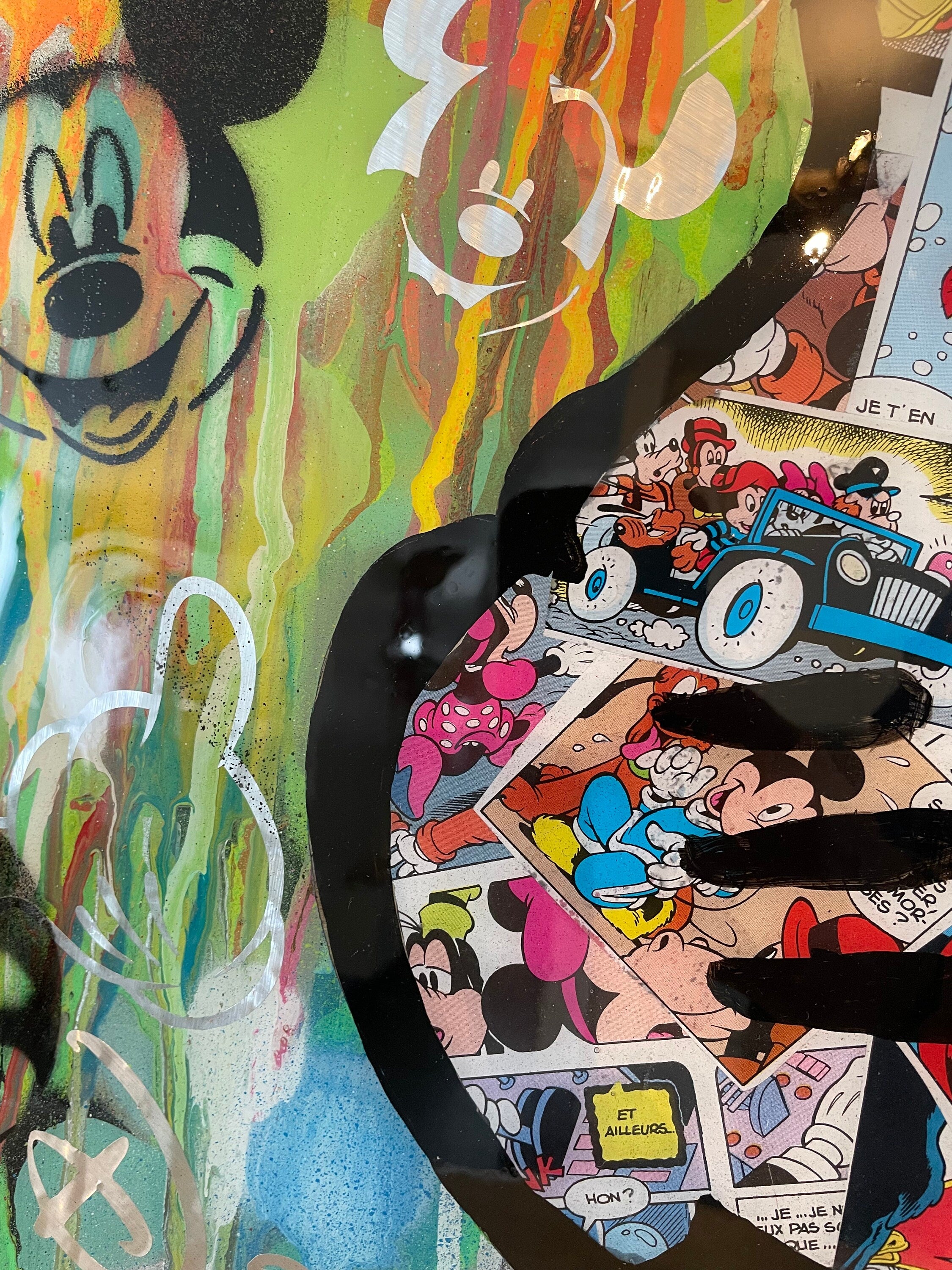 Tableau Pop ART gant de mickey