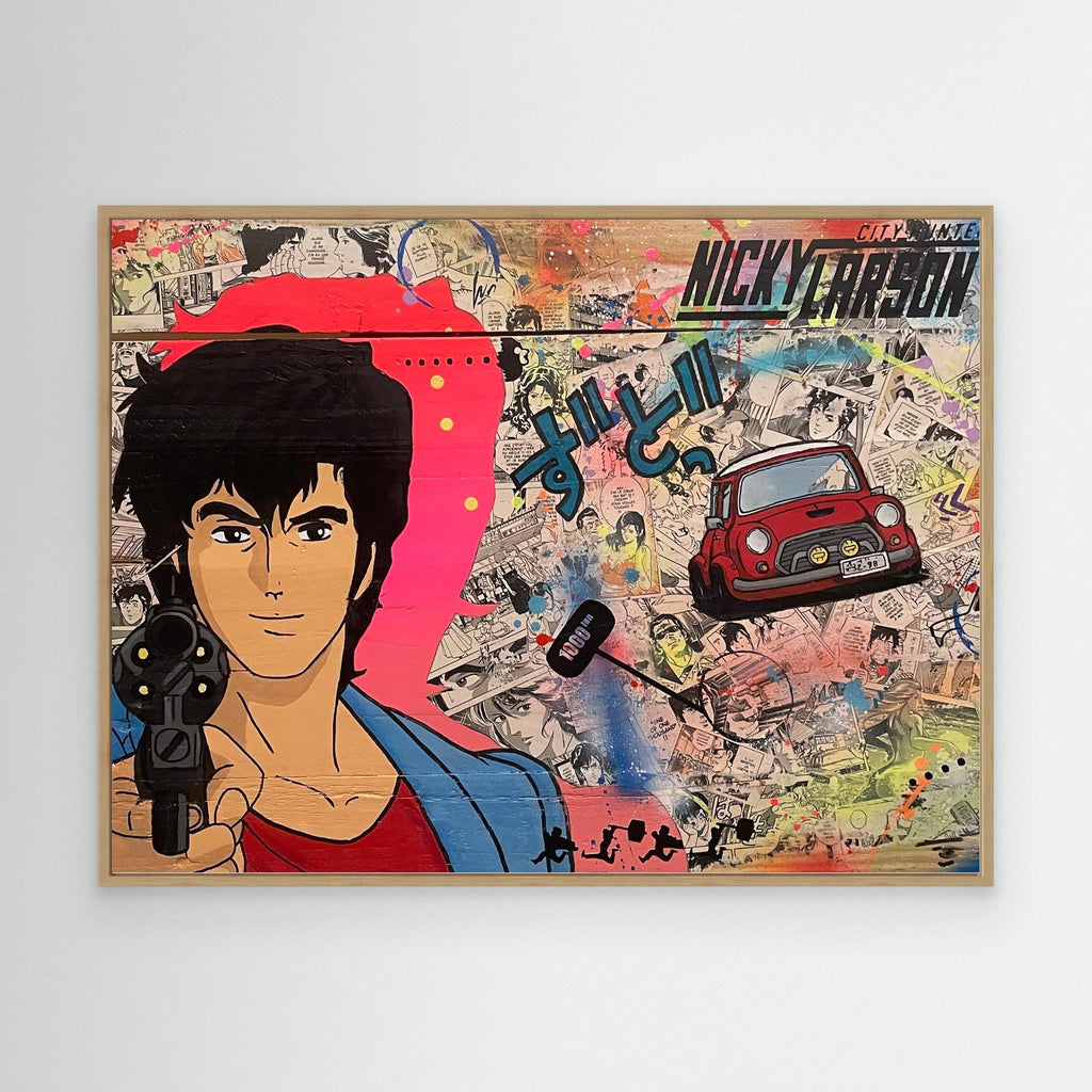 Nicky Larson reproduction officielle sur toile de l'œuvre de Vincent STREIFF