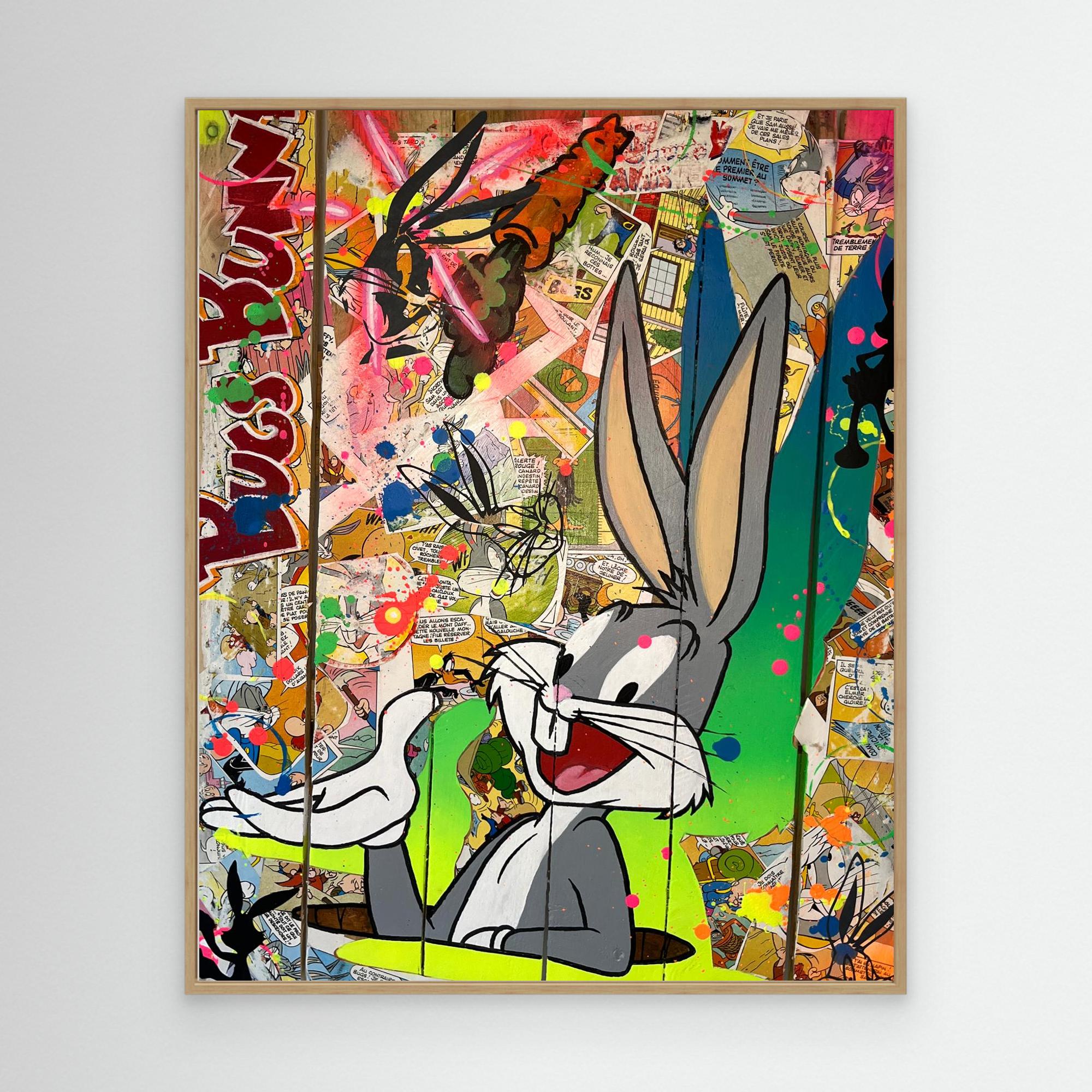 Bugs Bunny reproduction officielle sur toile de l'œuvre de Vincent STR ...