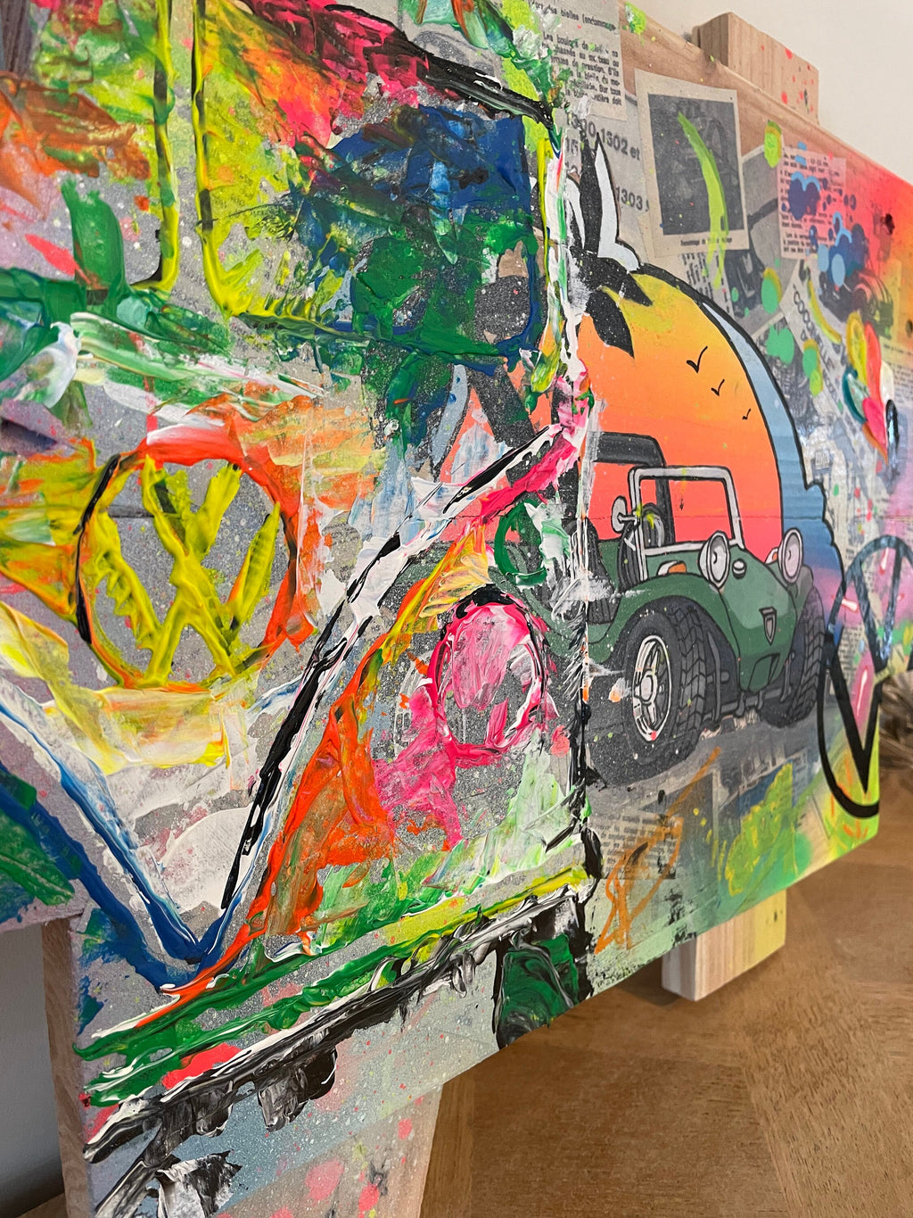 Tableau Pop Art VW, Combi, Buggy