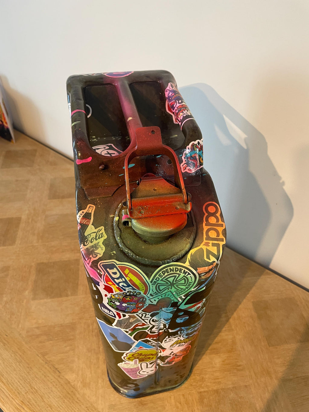 Bidon ancien acier Pop art COMBI T1 VW