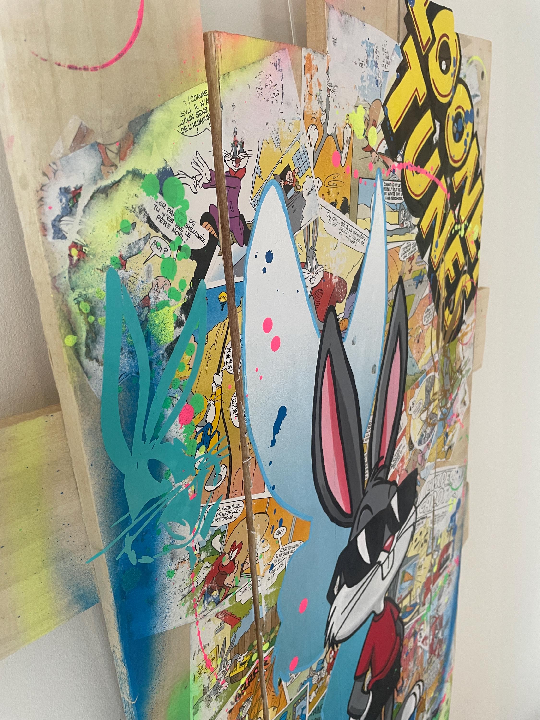 Tableau Pop Art Bugs Bunny City