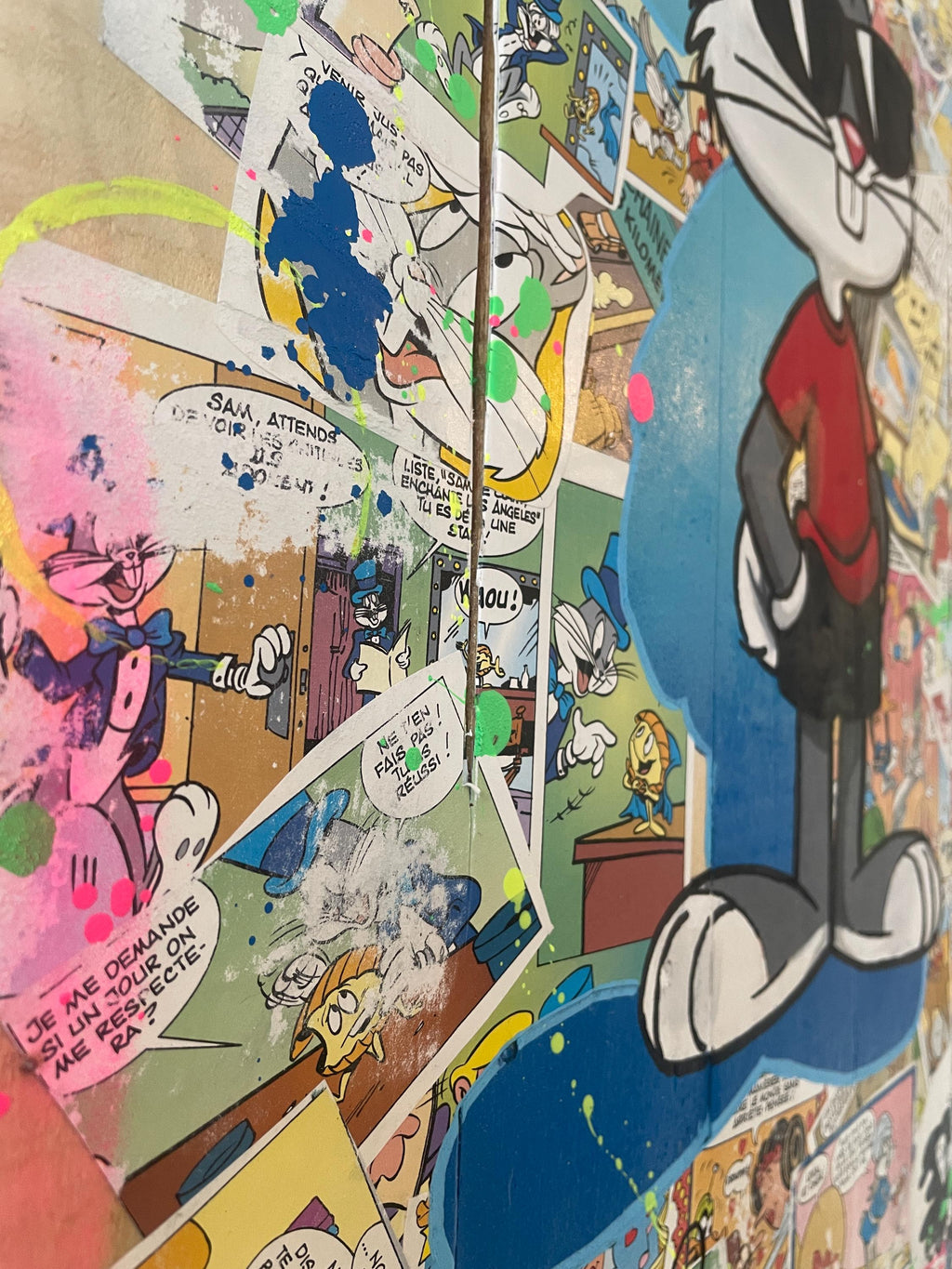 Tableau Pop Art Bugs Bunny City