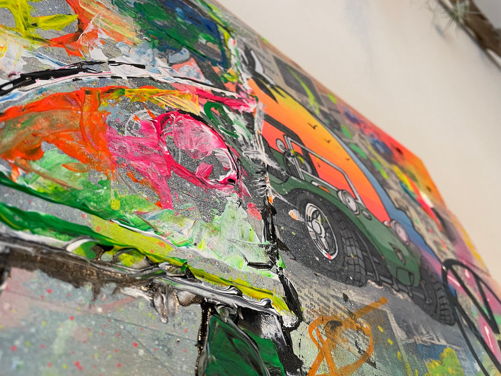 Tableau Pop Art VW, Combi, Buggy