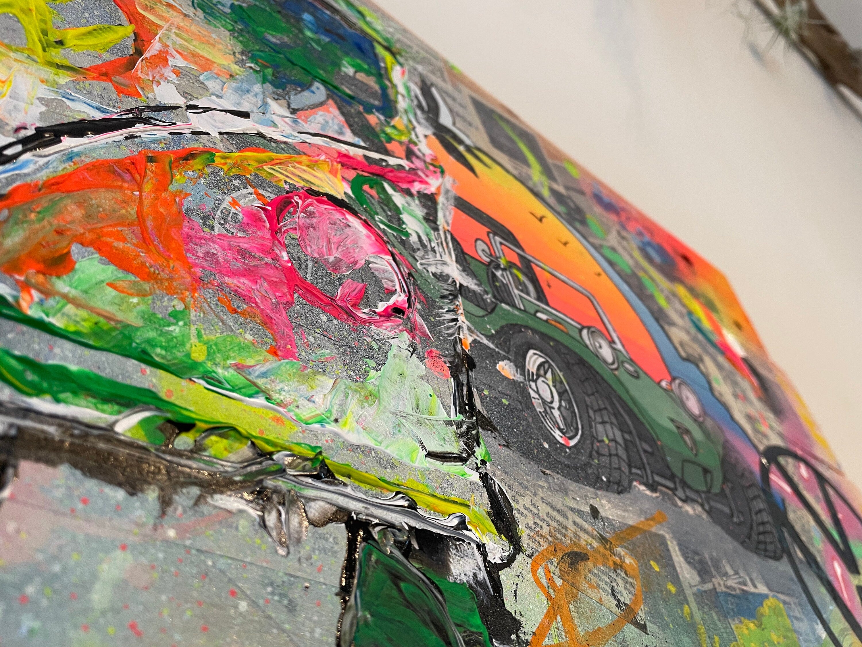 Tableau Pop Art VW, Combi, Buggy