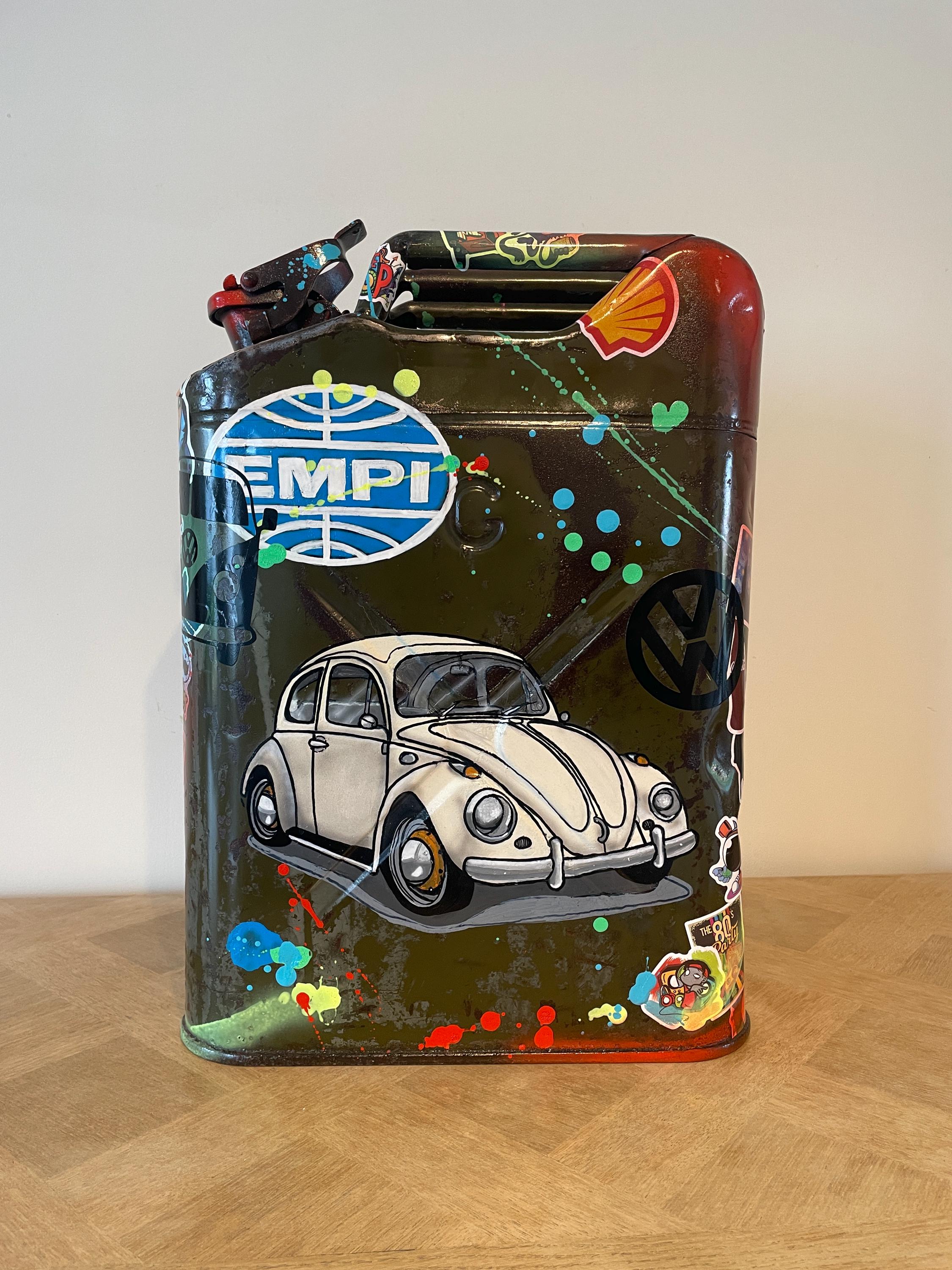 Bidon ancien acier Pop art COMBI T1 VW