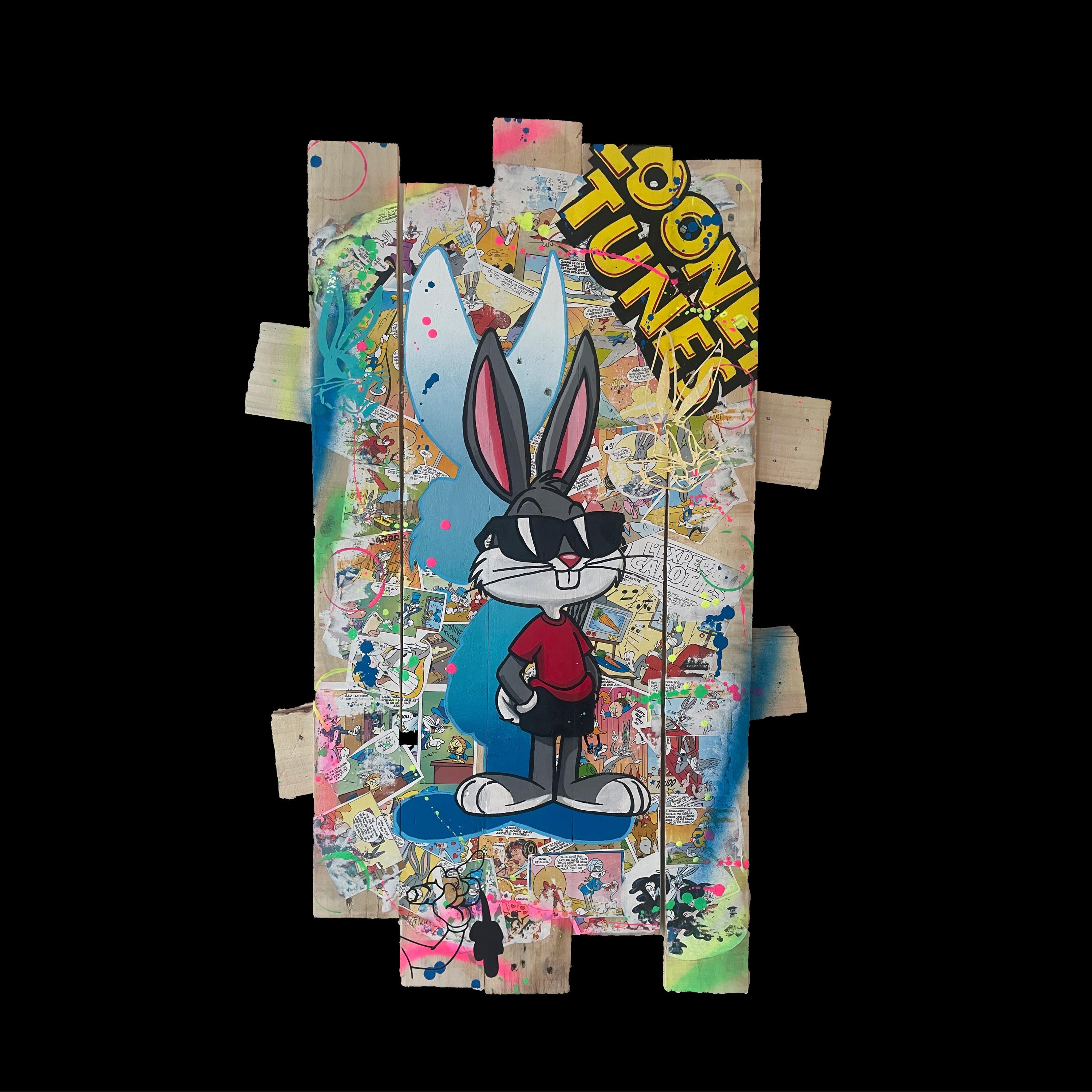 Tableau Pop Art Bugs Bunny City