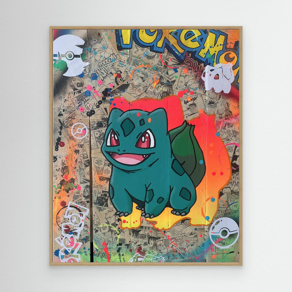 Bulbizarre reproduction officielle sur toile de l'œuvre de Vincent STREIFF