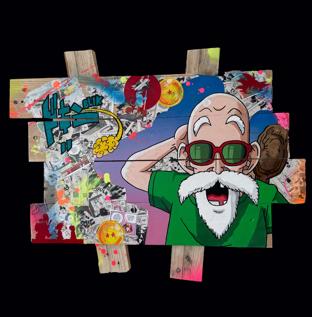 Tableau pop art tortue génial DBZ
