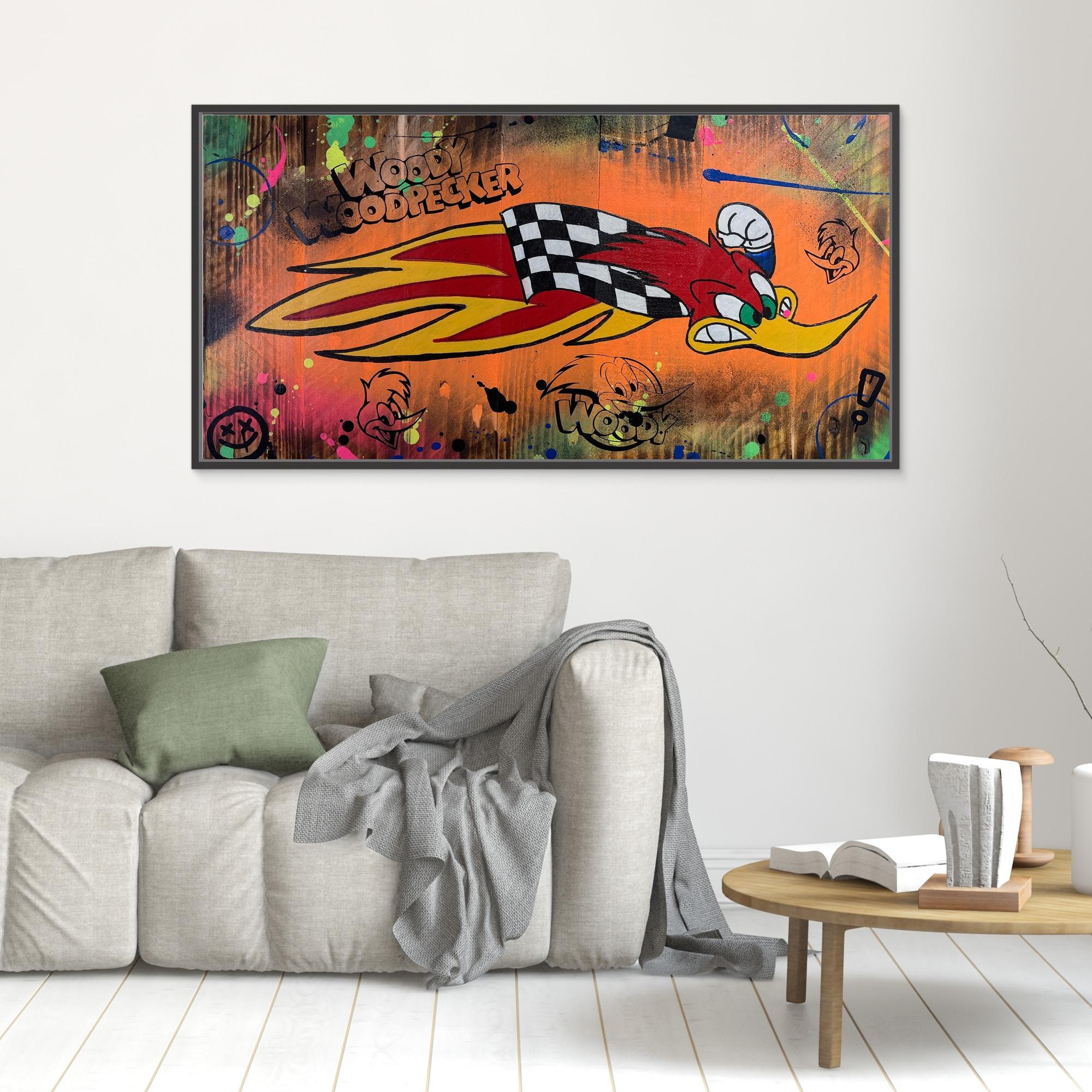 Woody Woodpecke reproduction officielle sur toile de l'œuvre de Vincent STREIFF