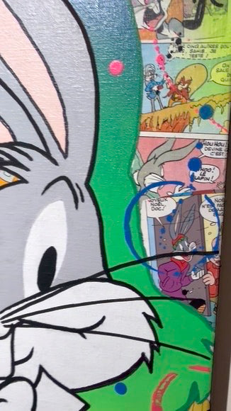 Bugs Bunny — détail du visage et du nœud papillon