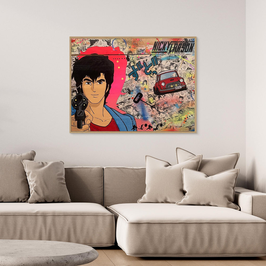 Nicky Larson reproduction officielle sur toile de l'œuvre de Vincent STREIFF