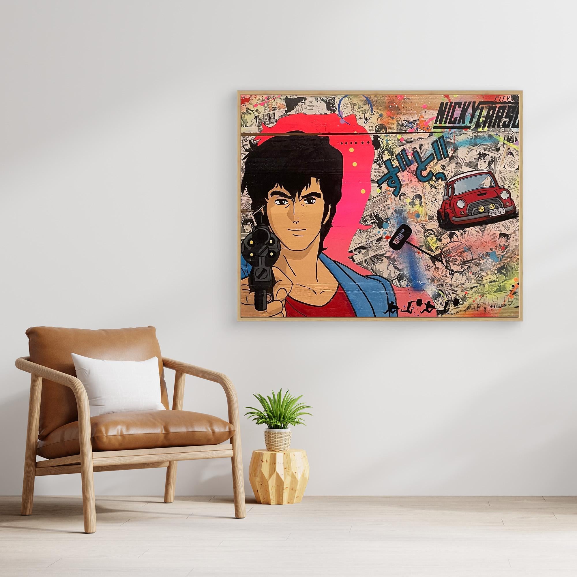 Nicky Larson reproduction officielle sur toile de l'œuvre de Vincent STREIFF