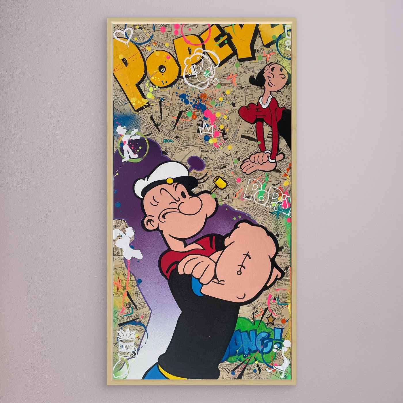 Popeye & Olive Pop Art impression de l'œuvre originale de Vincent STREIFF
