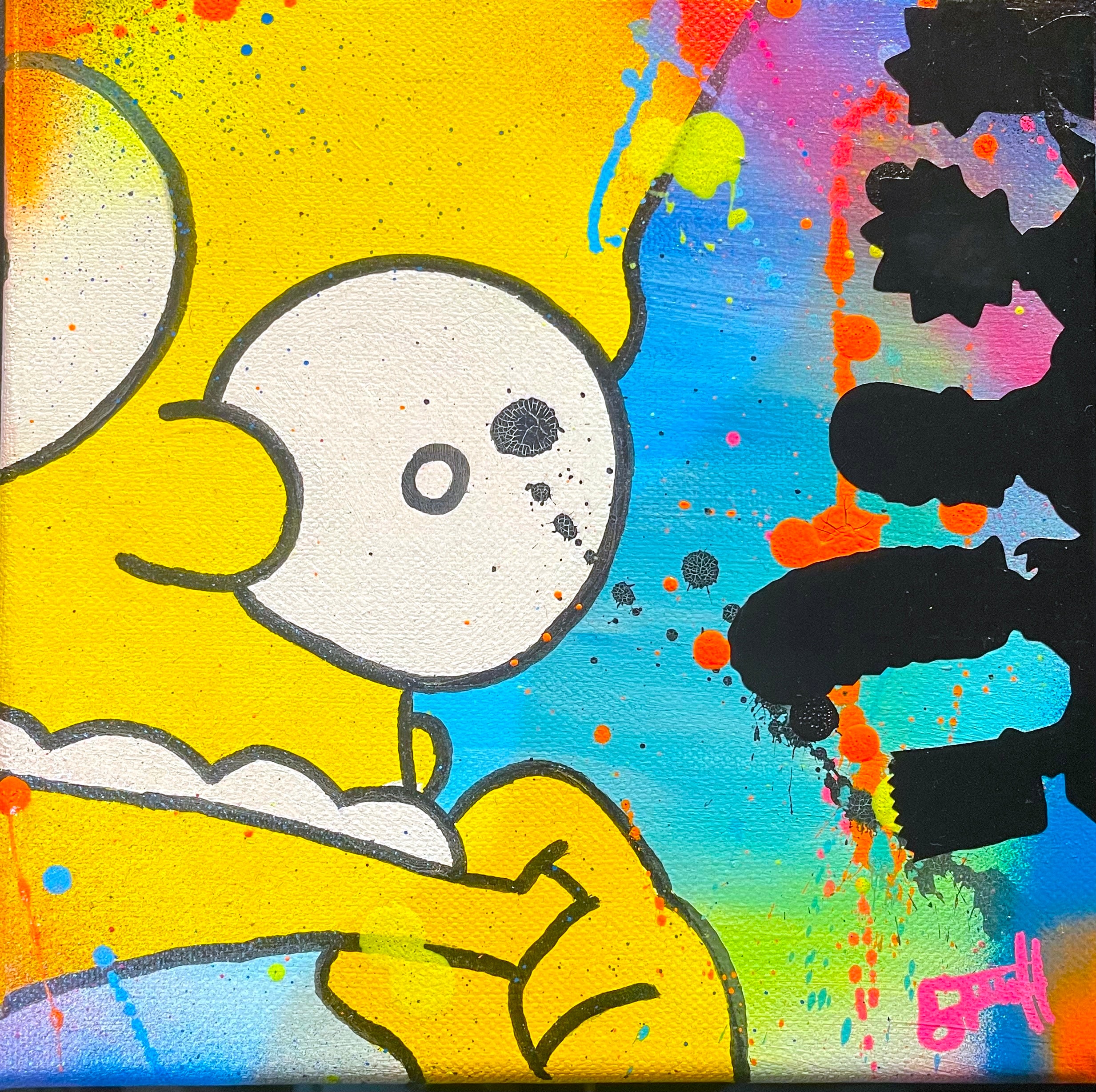 Tableau Bart 20x20 cm peint à la main sur toile par Vincent STREIFF