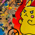Tableau Pikachu 20x20 cm peint à la main sur toile par Vincent STREIFF