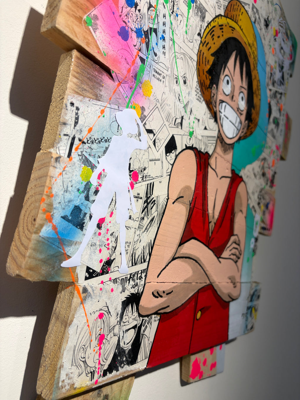 Luffy One Piece — vue frontale complète de l'œuvre