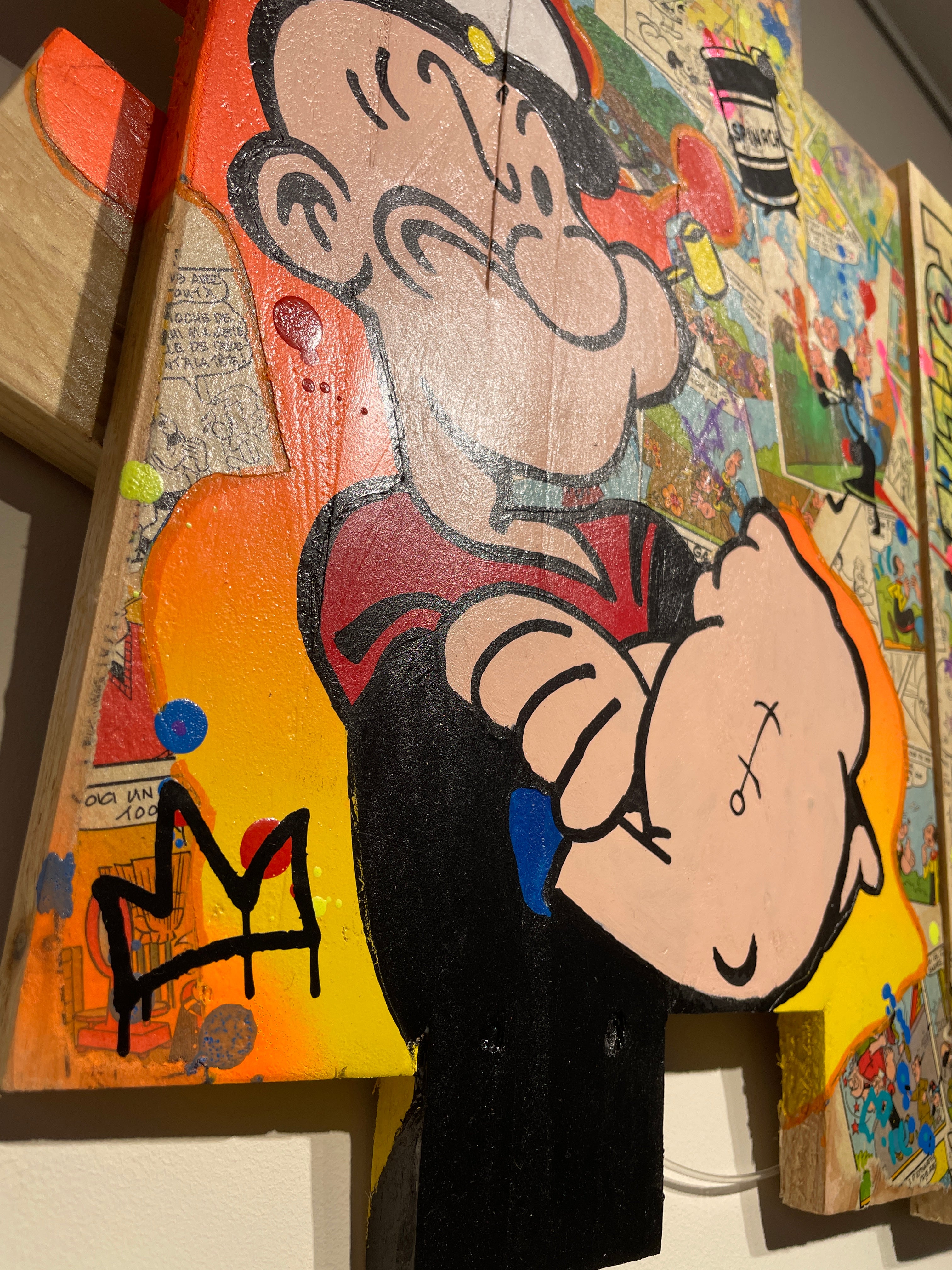 Tableau pop art Popeye la force