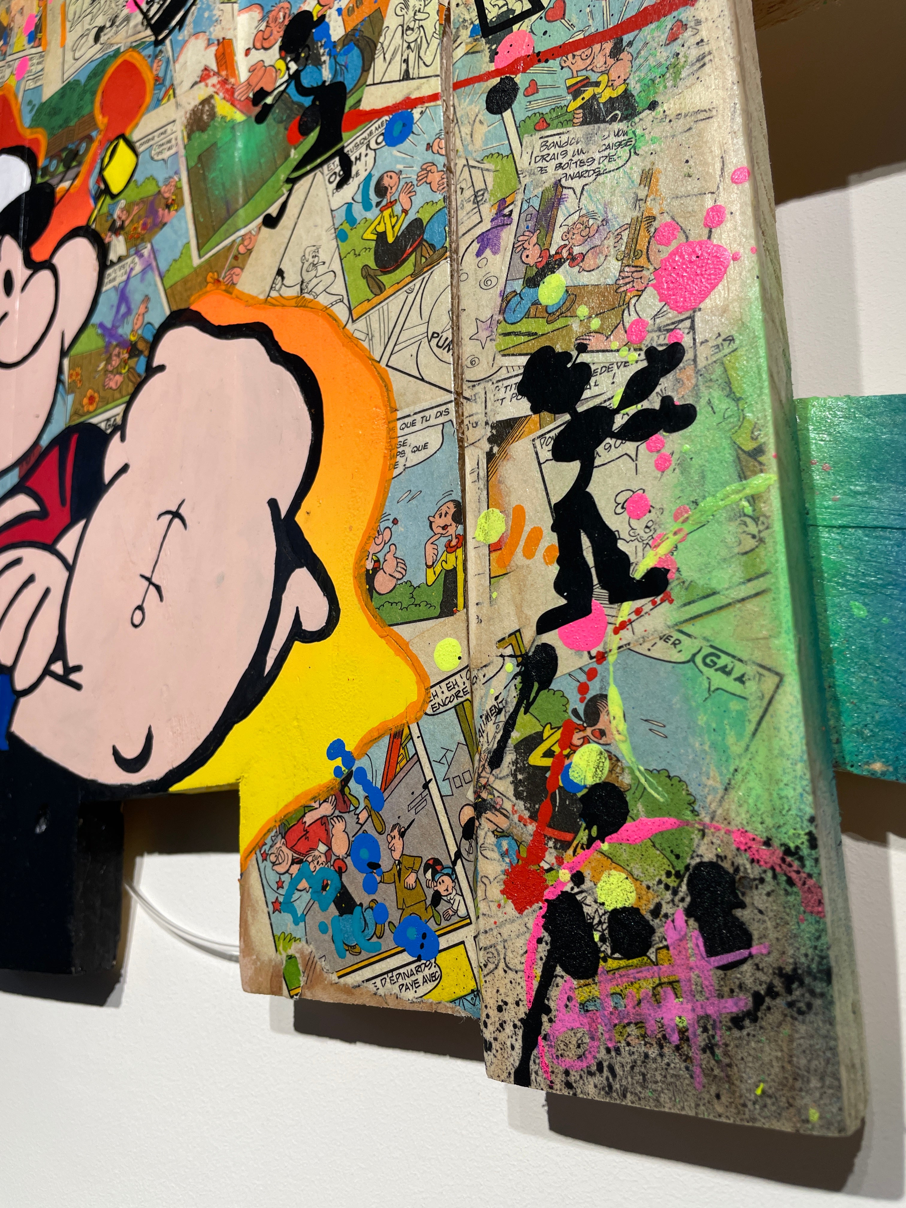 Tableau pop art Popeye la force