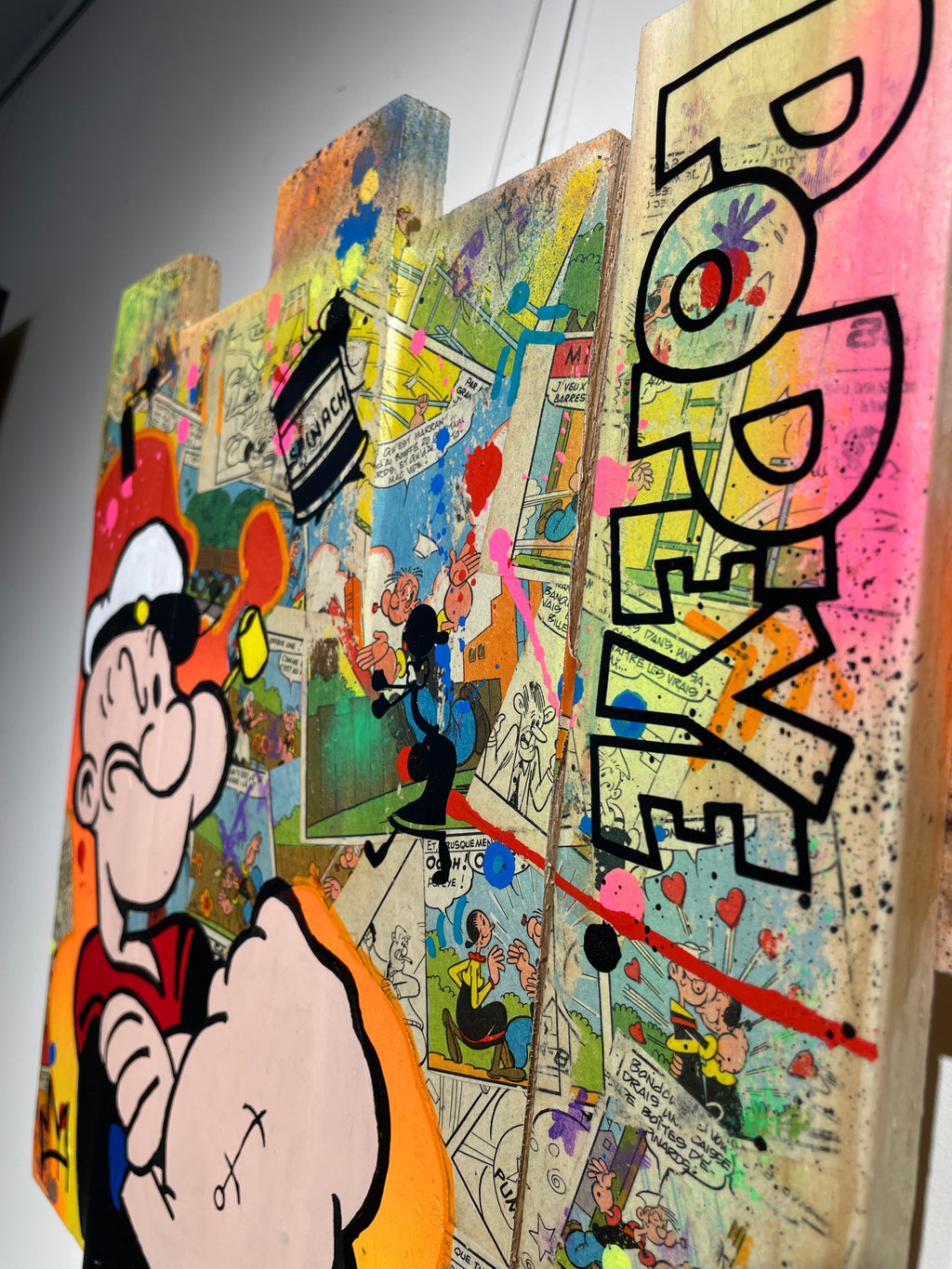 Tableau pop art Popeye la force