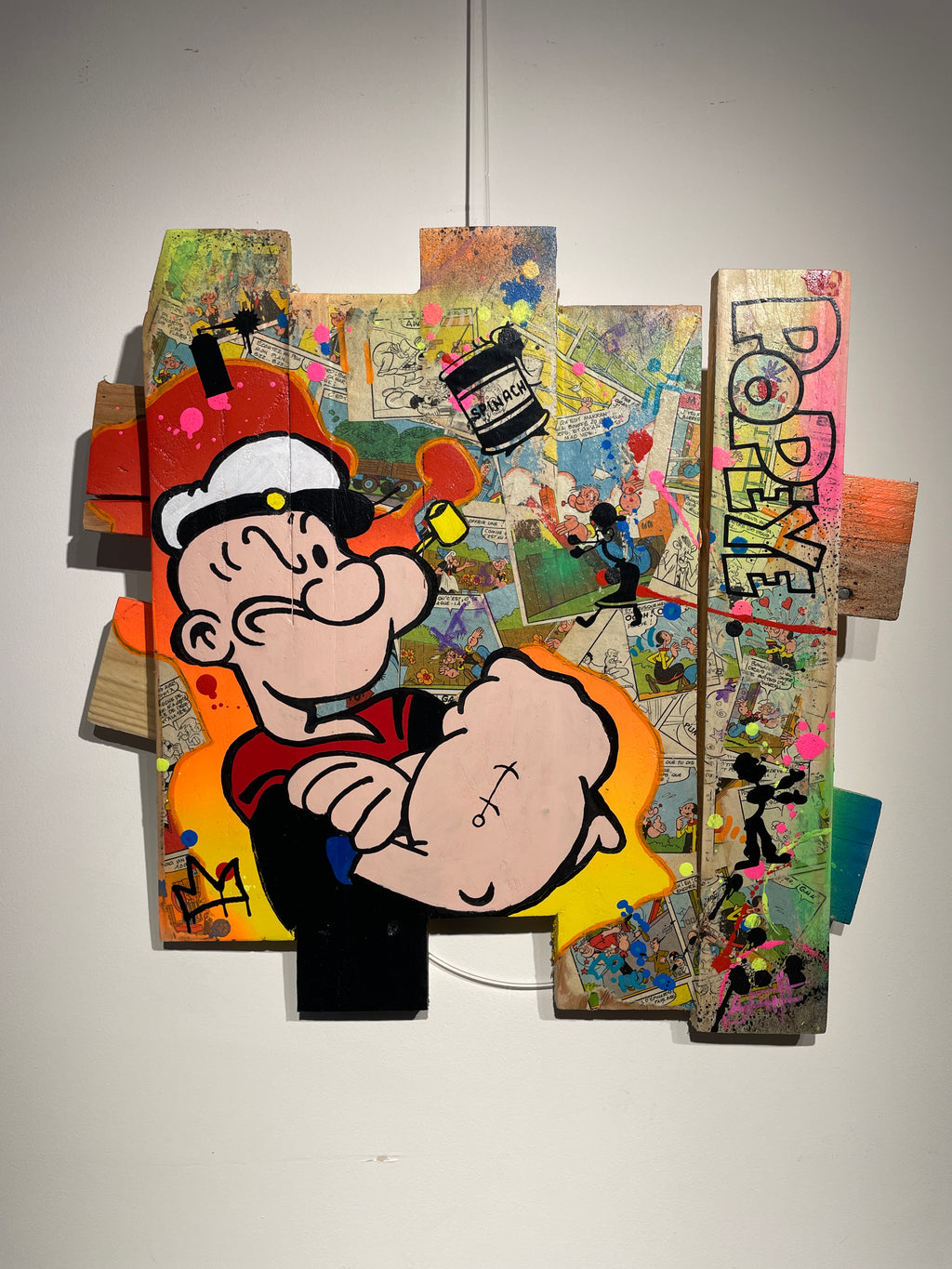 Tableau pop art Popeye la force