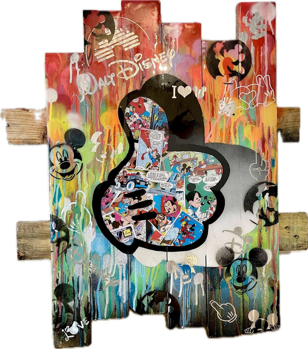 Tableau Pop ART gant de mickey
