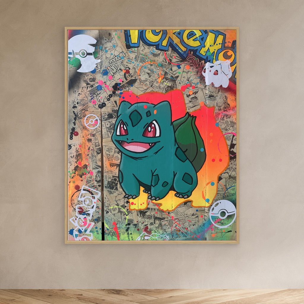 Bulbizarre reproduction officielle sur toile de l'œuvre de Vincent STREIFF