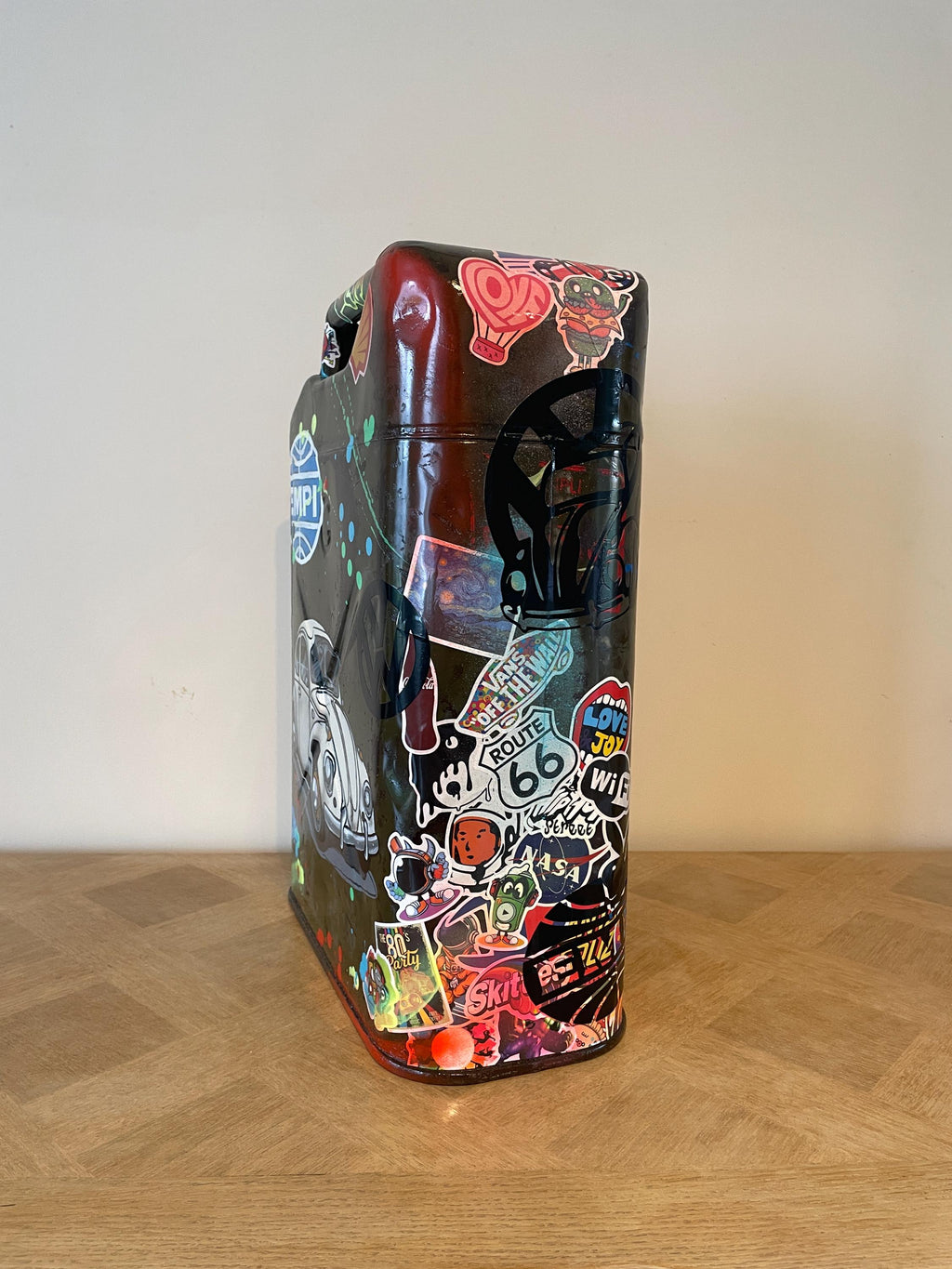 Bidon ancien acier Pop art COMBI T1 VW