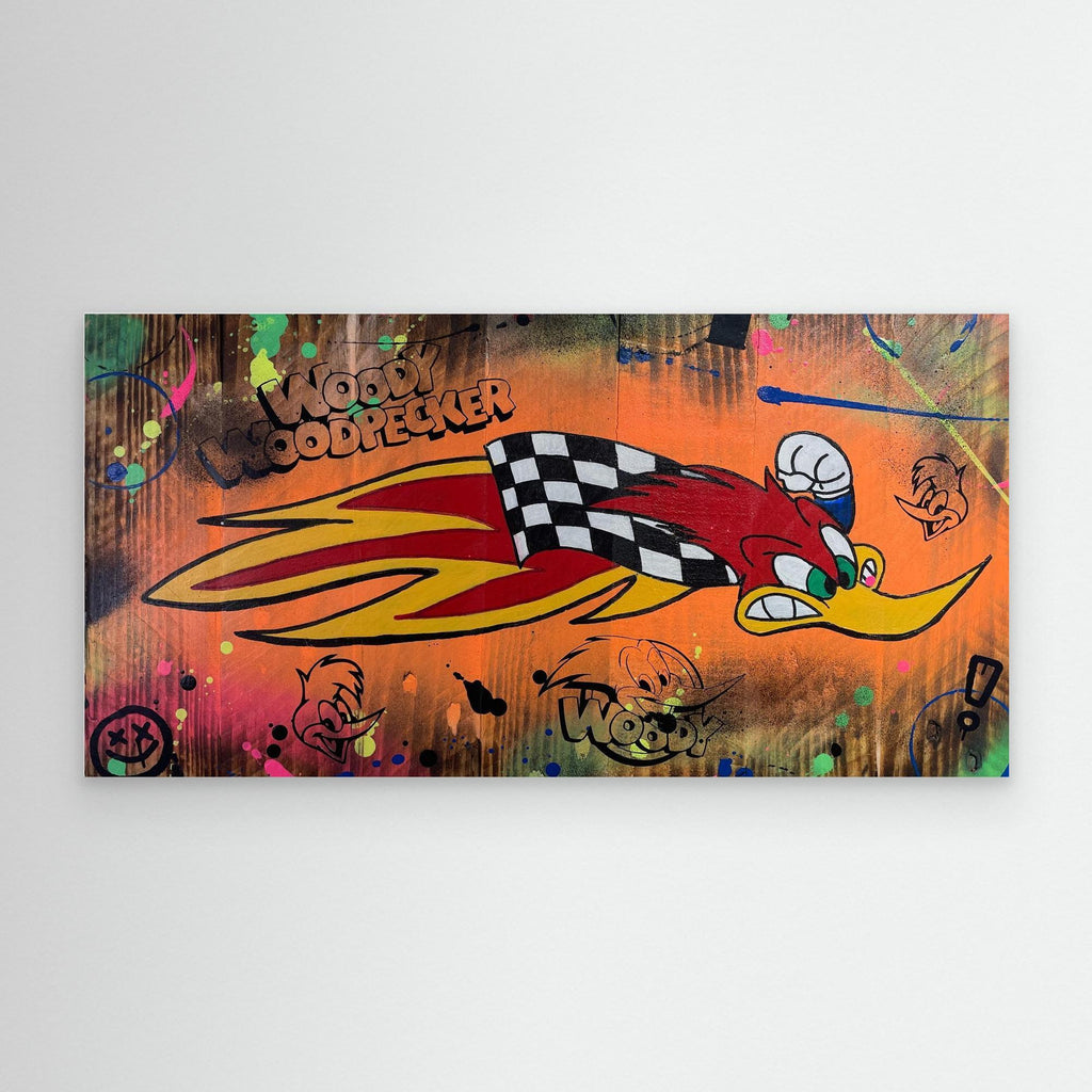 Woody Woodpecke reproduction officielle sur toile de l'œuvre de Vincent STREIFF
