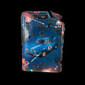 Bidon ancien acier Pop art Renault 8 Gordini