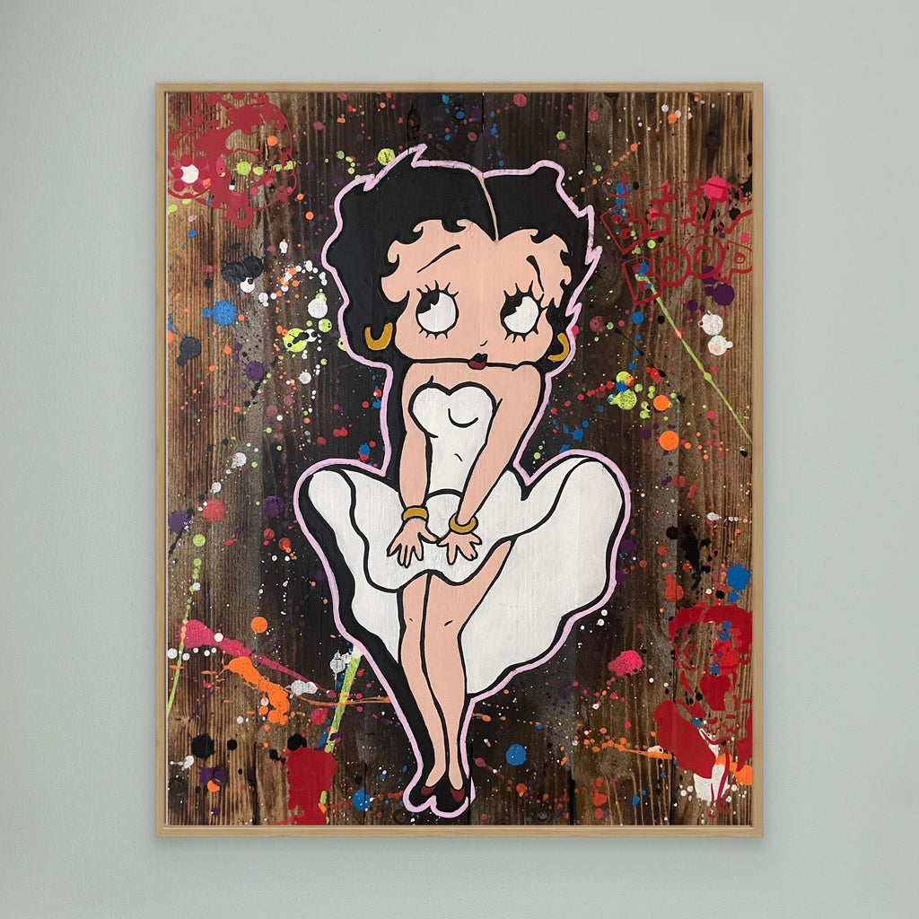 Betty Boop reproduction officielle sur toile de l'œuvre de Vincent STREIFF, colorée et durable.
