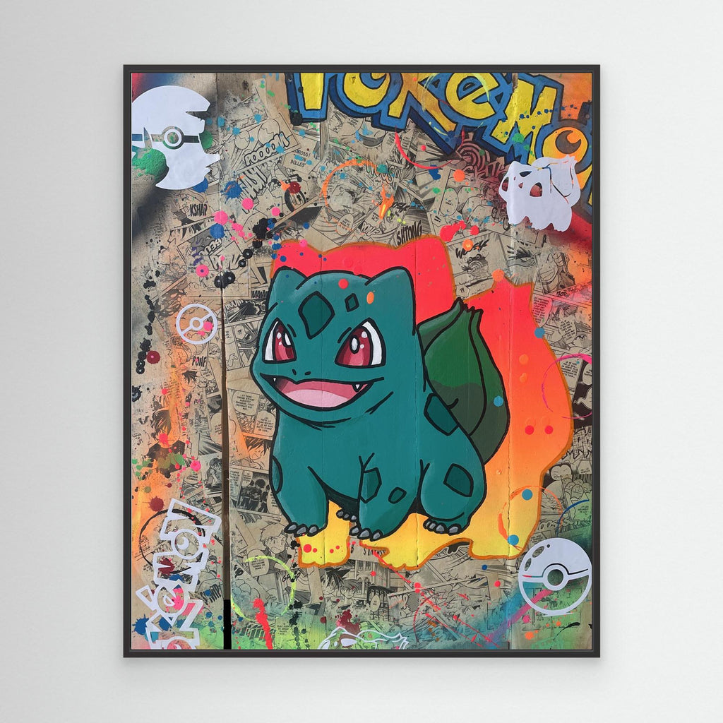 Bulbizarre reproduction officielle sur toile de l'œuvre de Vincent STREIFF