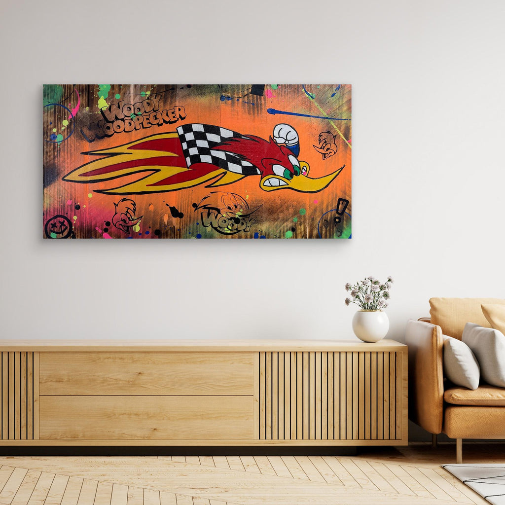 Woody Woodpecke reproduction officielle sur toile de l'œuvre de Vincent STREIFF