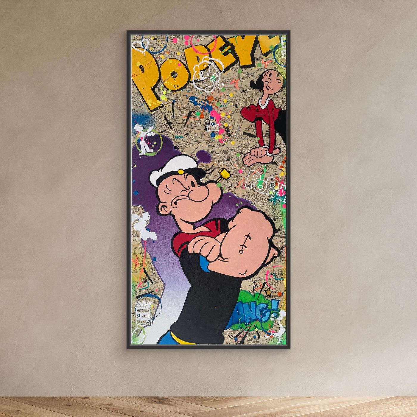 Popeye & Olive Pop Art impression de l'œuvre originale de Vincent STREIFF