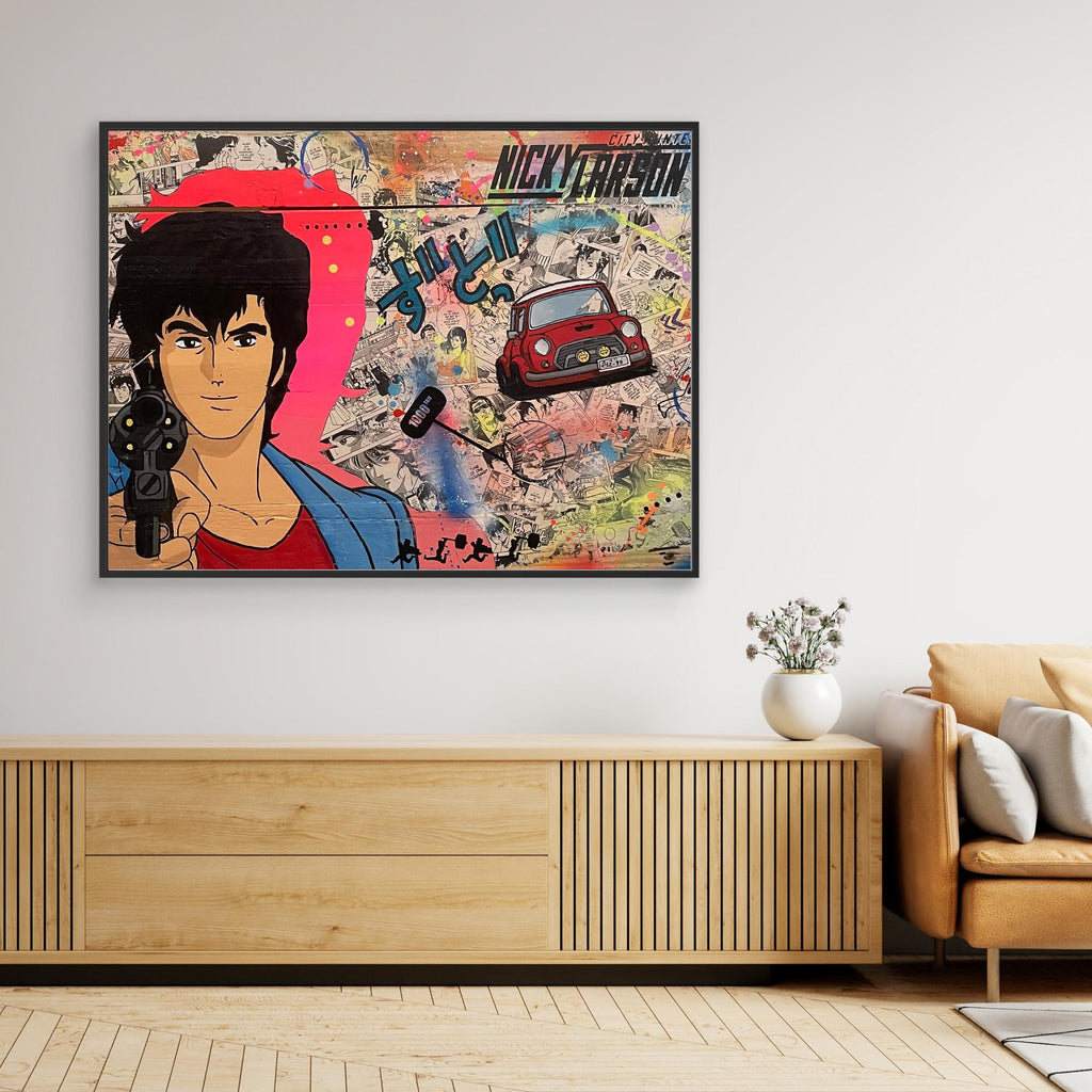 Nicky Larson reproduction officielle sur toile de l'œuvre de Vincent STREIFF