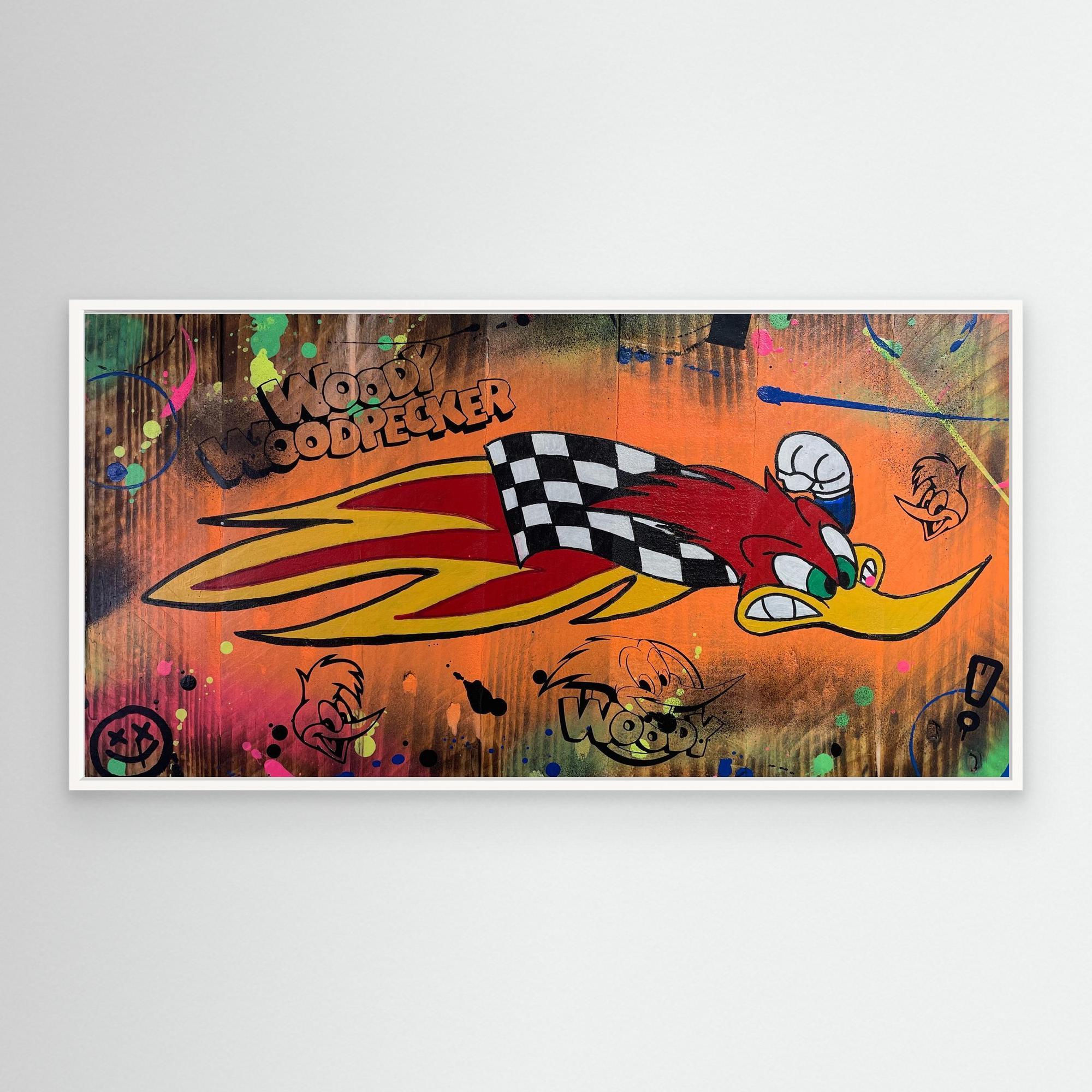 Woody Woodpecke reproduction officielle sur toile de l'œuvre de Vincent STREIFF
