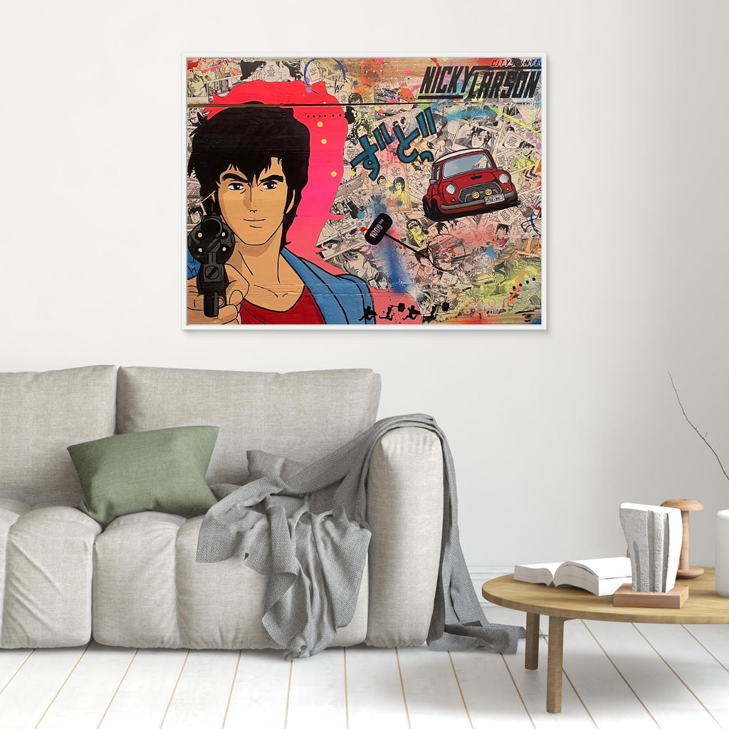 Nicky Larson reproduction officielle sur toile de l'œuvre de Vincent STREIFF