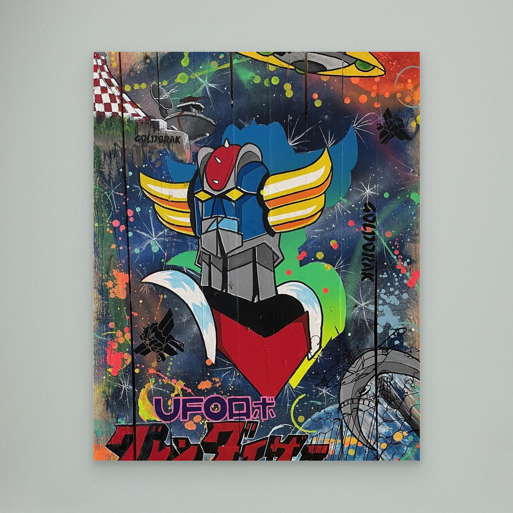Goldorak reproduction officielle sur toile de l'œuvre de Vincent STREIFF