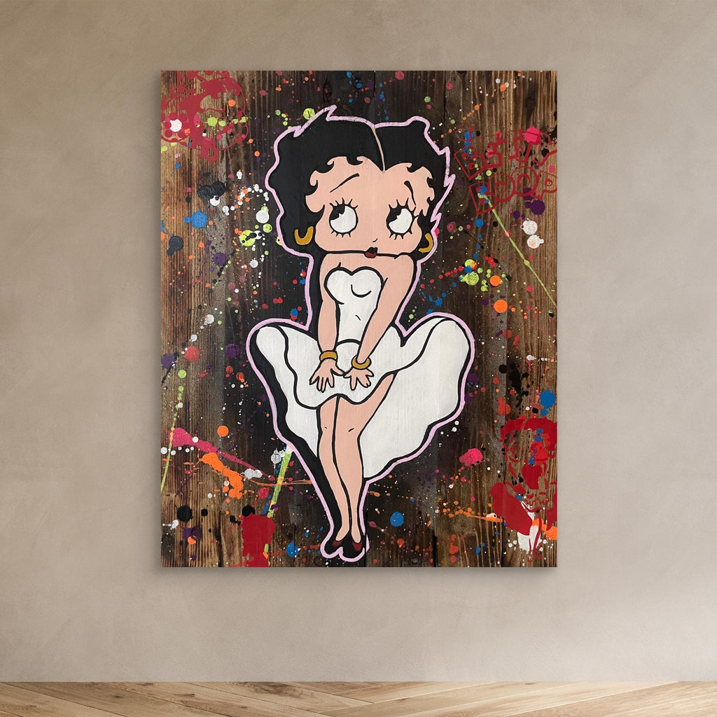 Betty Boop reproduction officielle sur toile de l'œuvre de Vincent STREIFF
