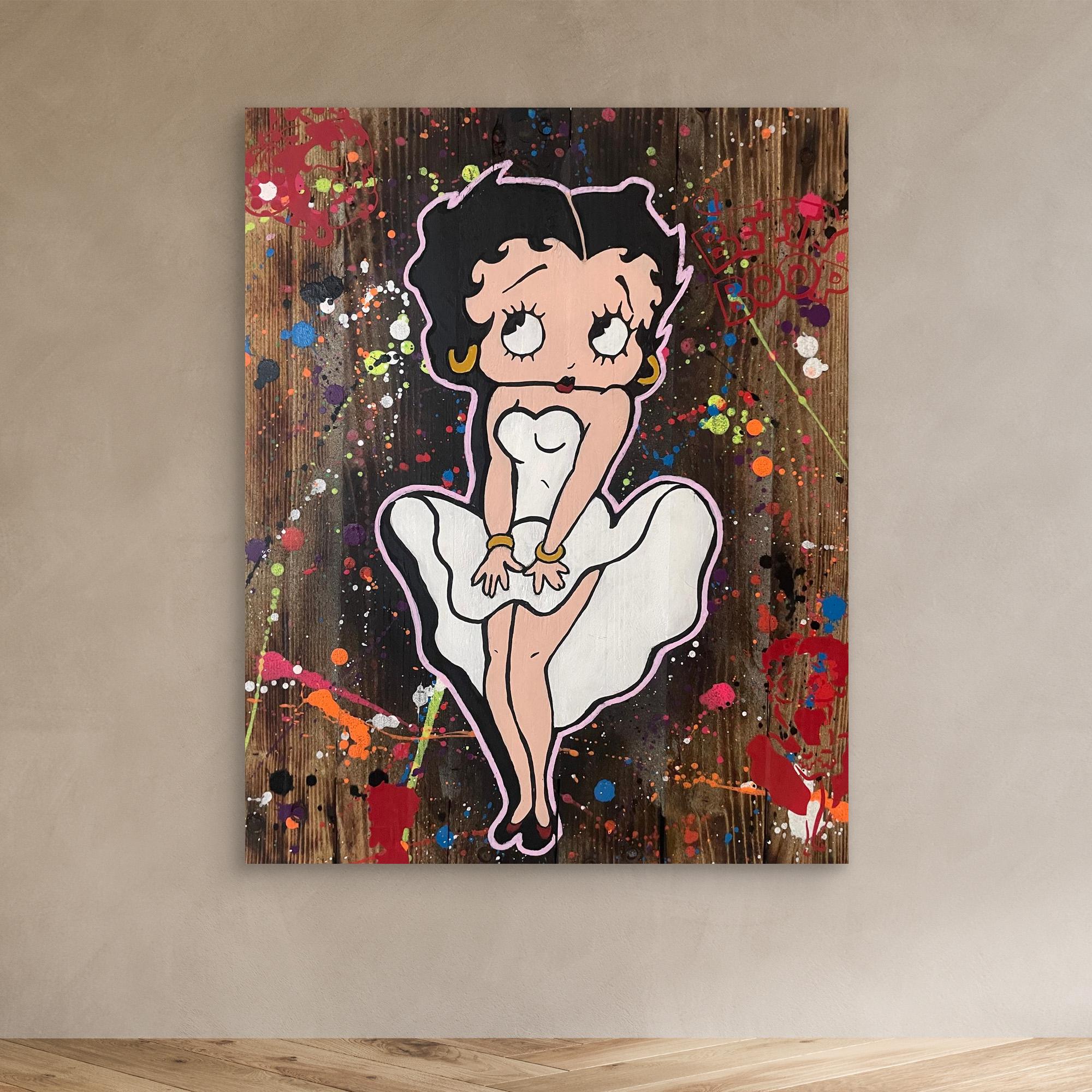 Betty Boop reproduction officielle sur toile de l'œuvre de Vincent STREIFF